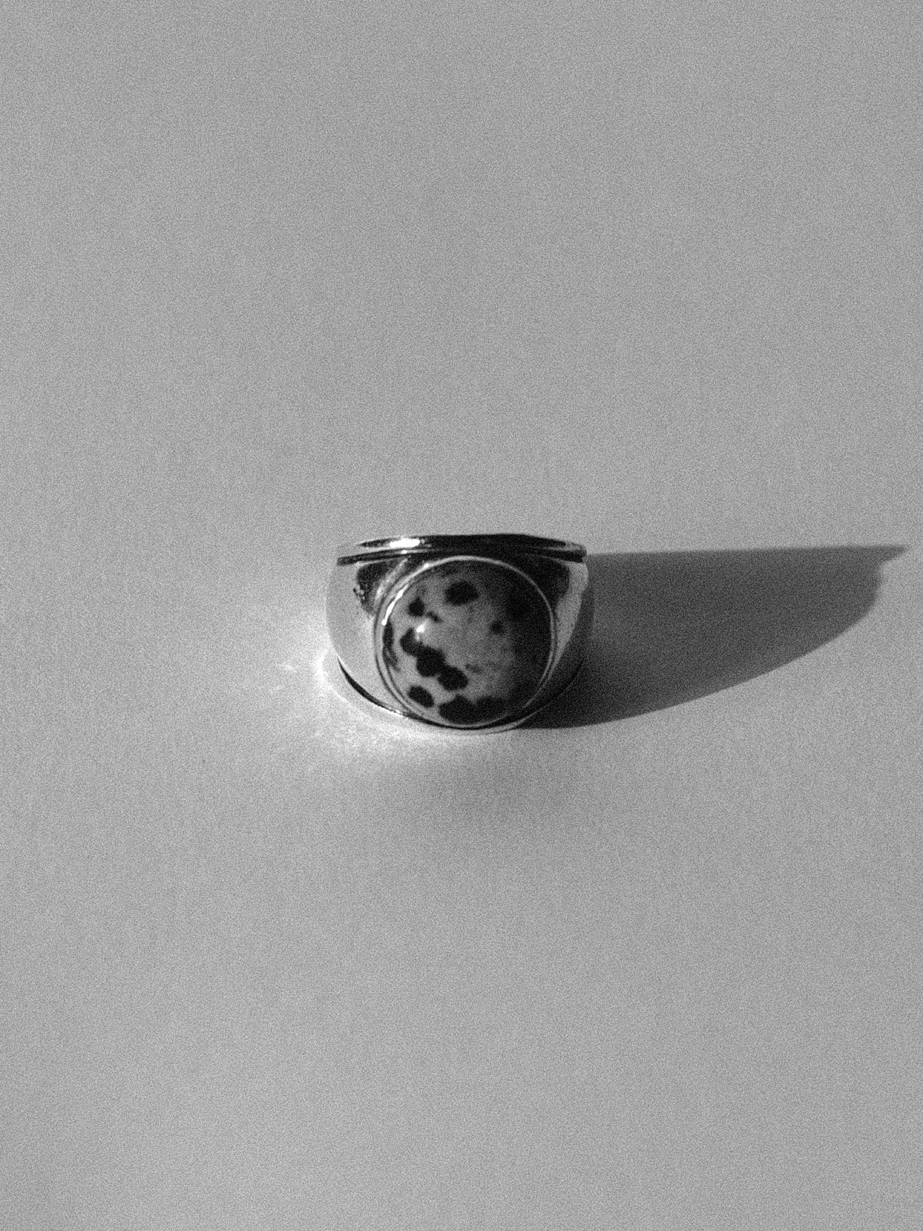 Lalique Sterling Silver and Dalmatian Jasper Ring at Kayten Schmidt