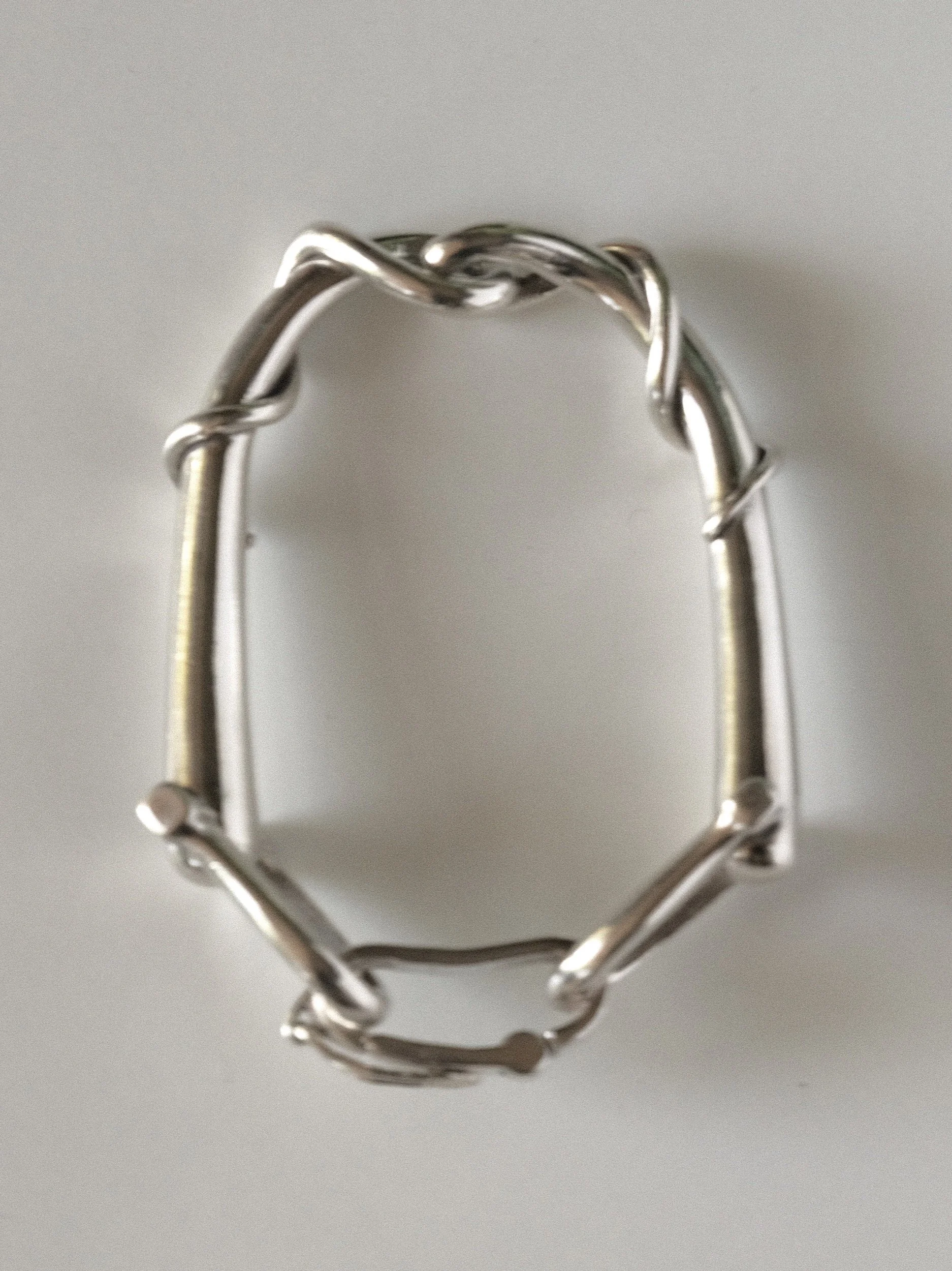 Antonio Fallaci 1970's Sterling Wrapped Horse Bit Bracelet at Kayten Schmidt