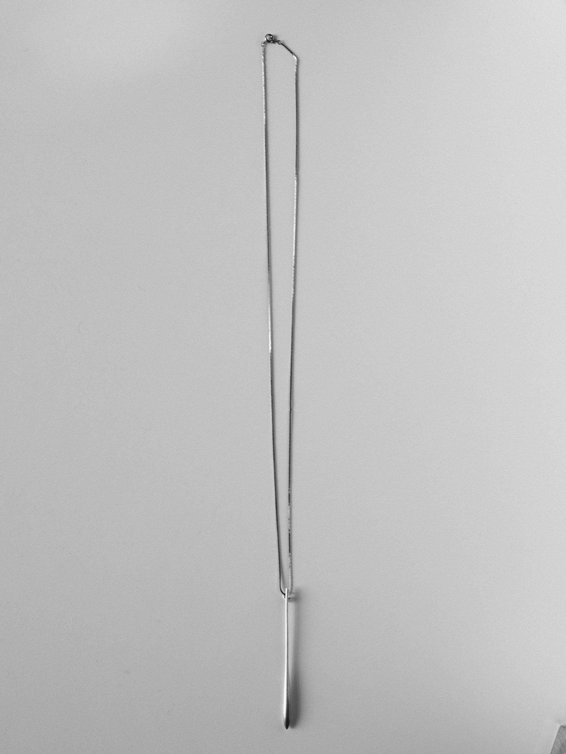 Modernist Sterling Silver Elongated Drop Pendant at Kayten Schmidt