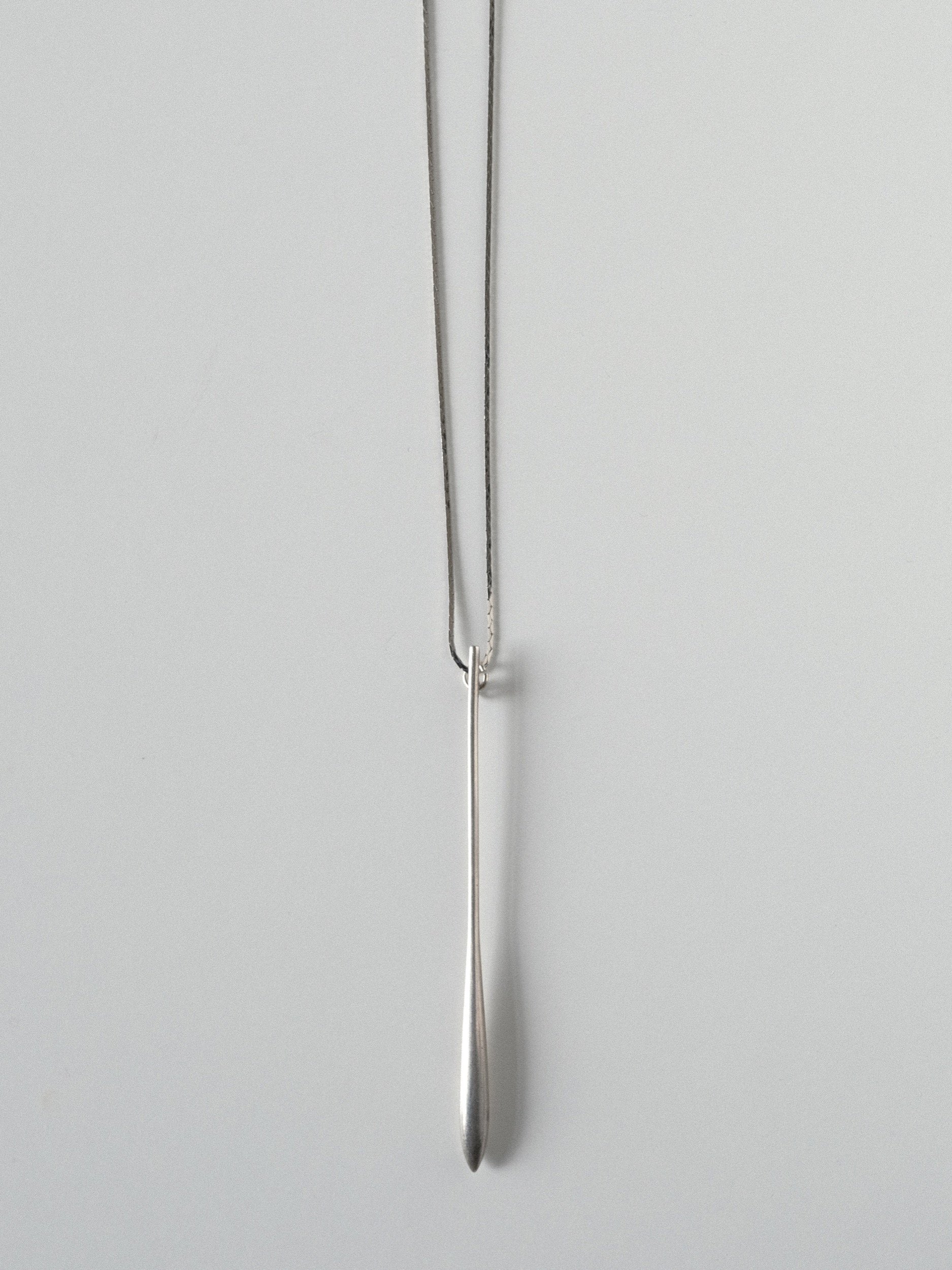 Modernist Sterling Silver Elongated Drop Pendant at Kayten Schmidt
