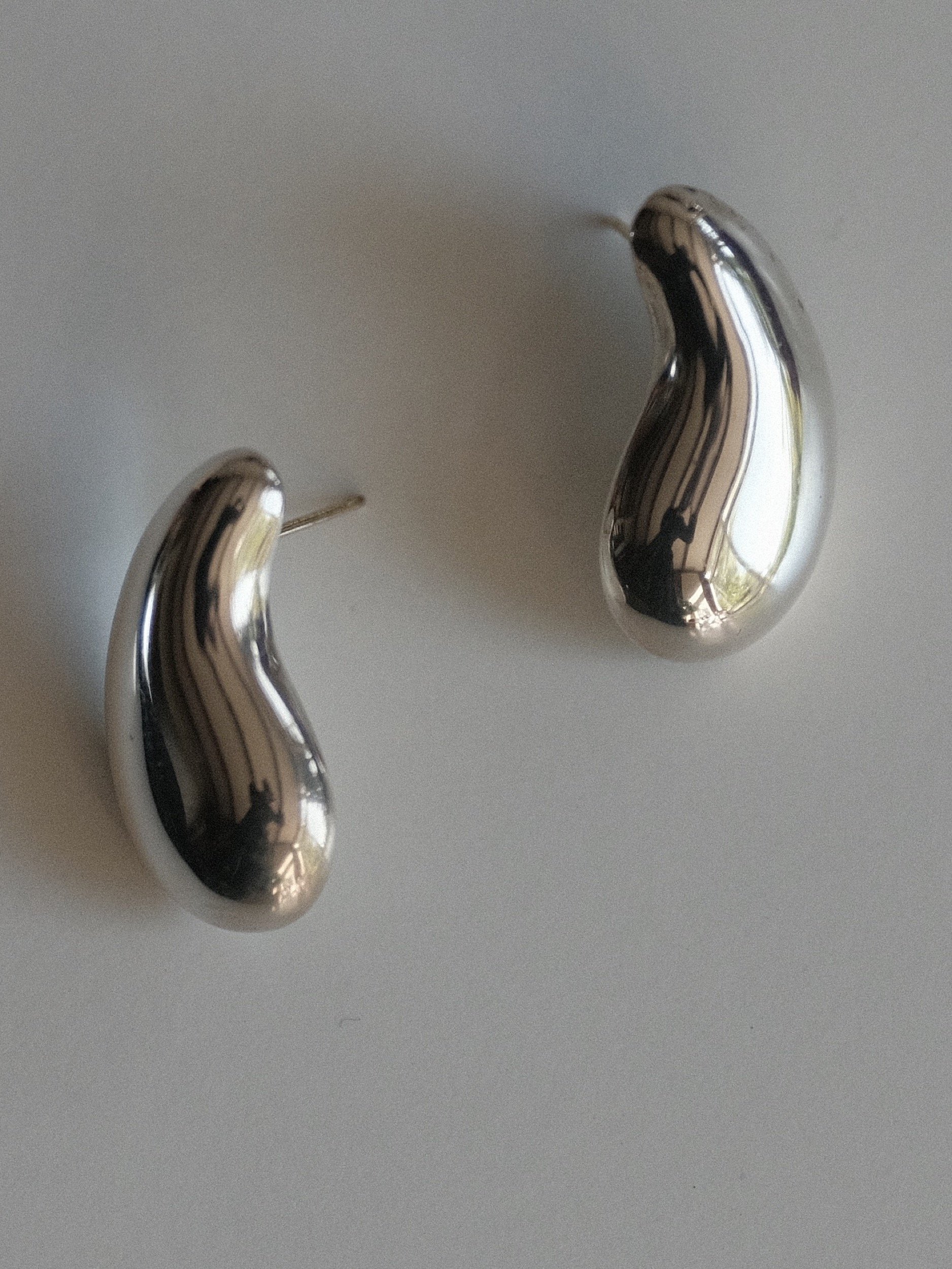 Sterling Silver Modernist Bean Earring at Kayten Schmidt