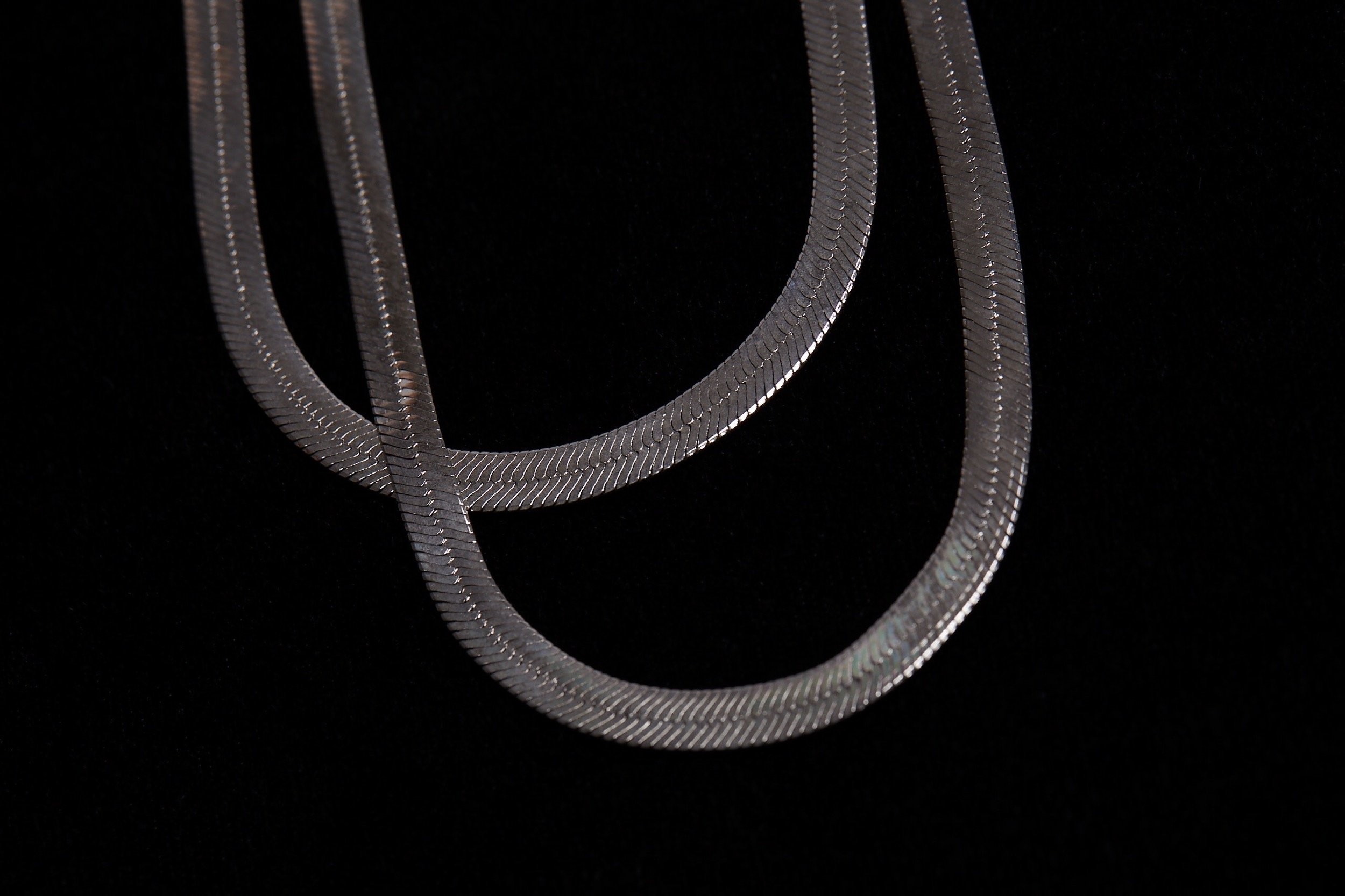 Italian Sterling Double Snake Chain Necklace at Kayten Schmidt