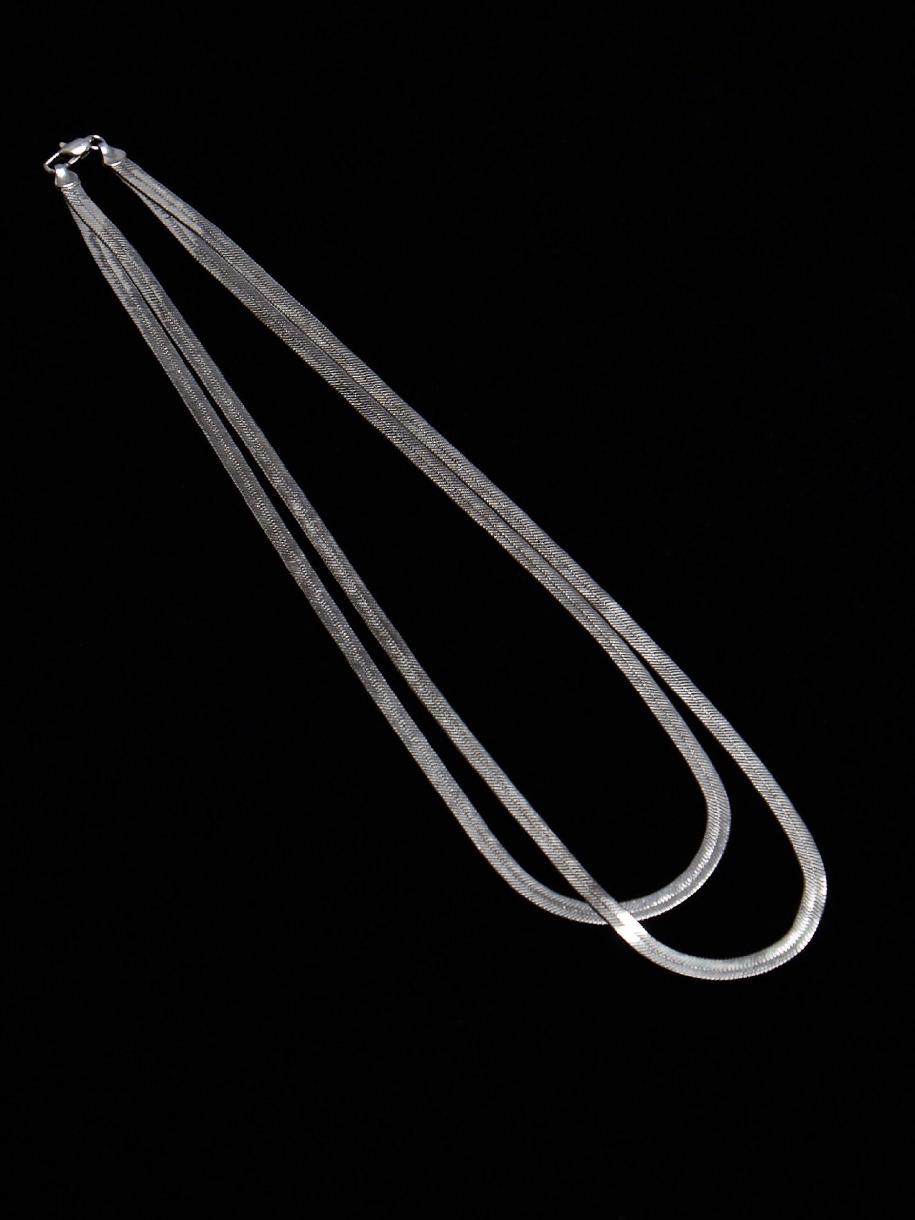Italian Sterling Double Snake Chain Necklace at Kayten Schmidt