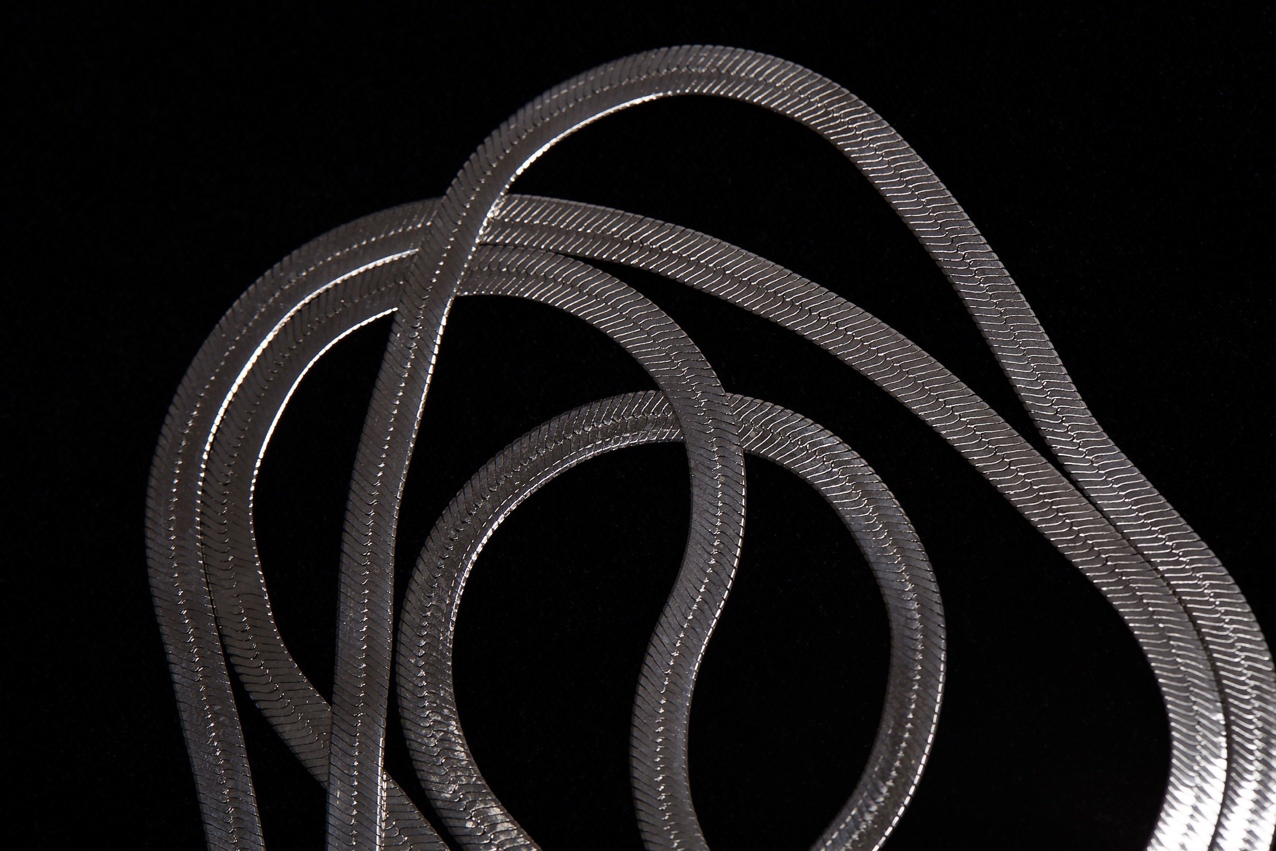 Italian Sterling Double Snake Chain Necklace at Kayten Schmidt