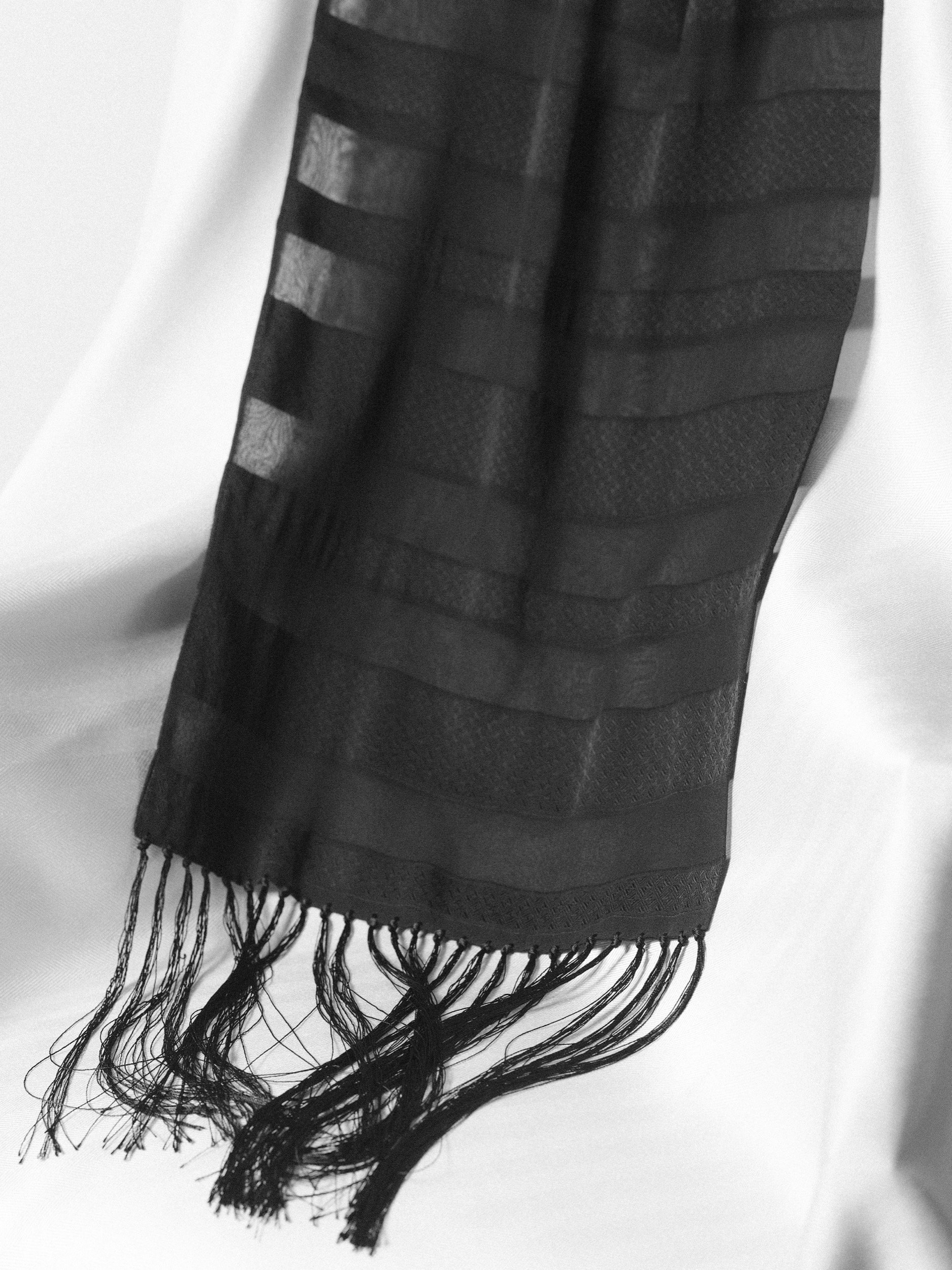 Armani Silk Scarf with Long Fringe 1990's at Kayten Schmidt