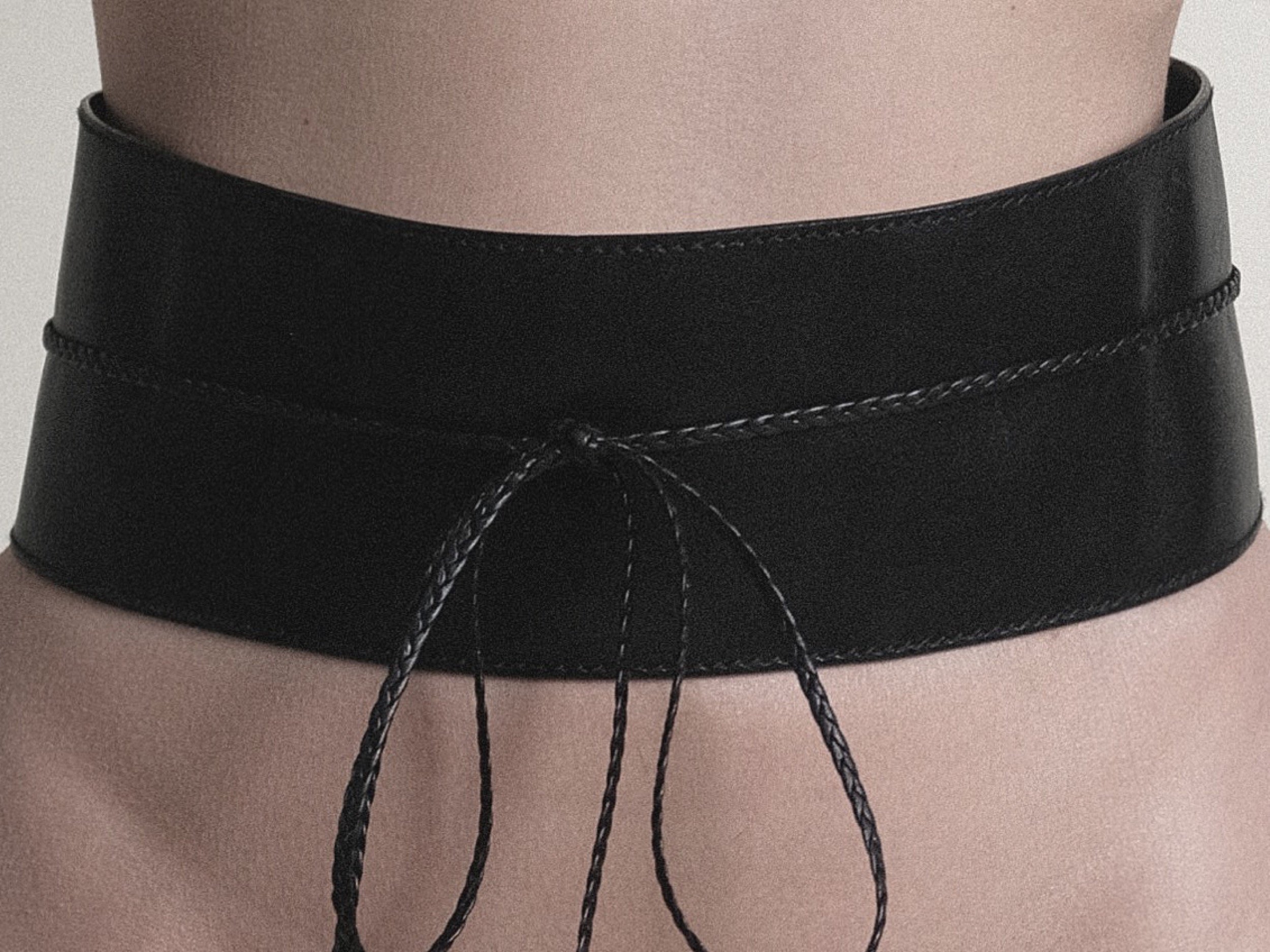 Gucci Tom Ford F/W 2002 Black Leather Obi Belt at Kayten Schmidt