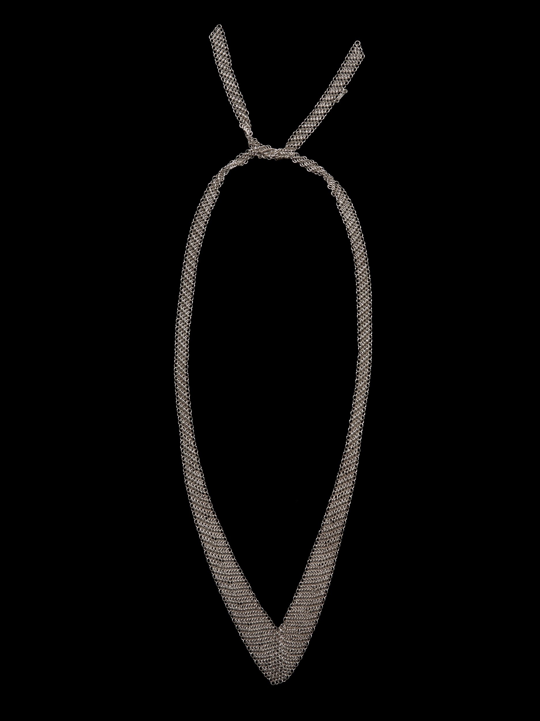 Elsa Peretti for Tiffany Sterling Silver Mesh Bib Necklace at Kayten Schmidt