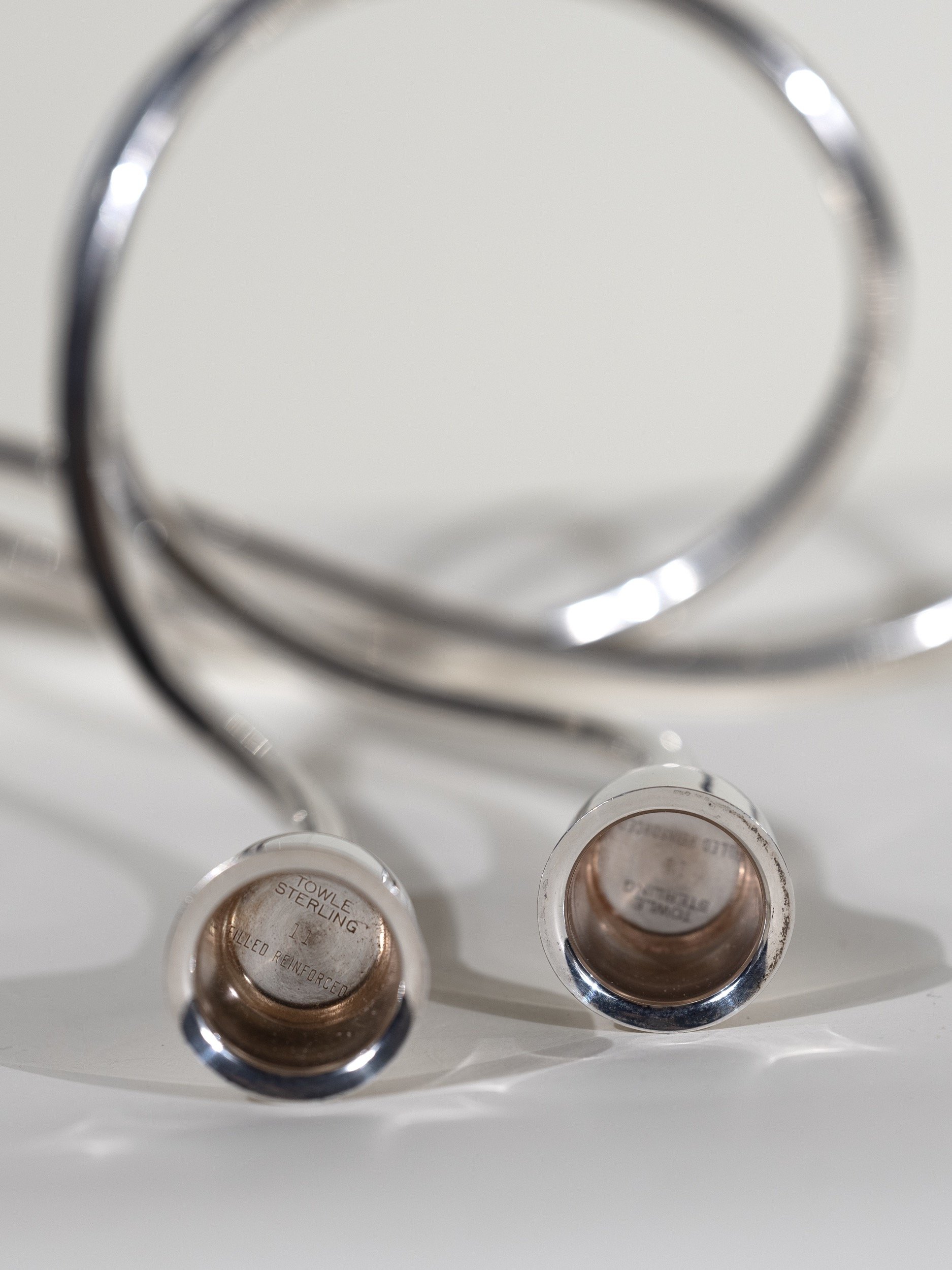 Pair of Marion Anderson Noyes Towle Sterling Silver Serpentine Candlestick at Kayten Schmidt