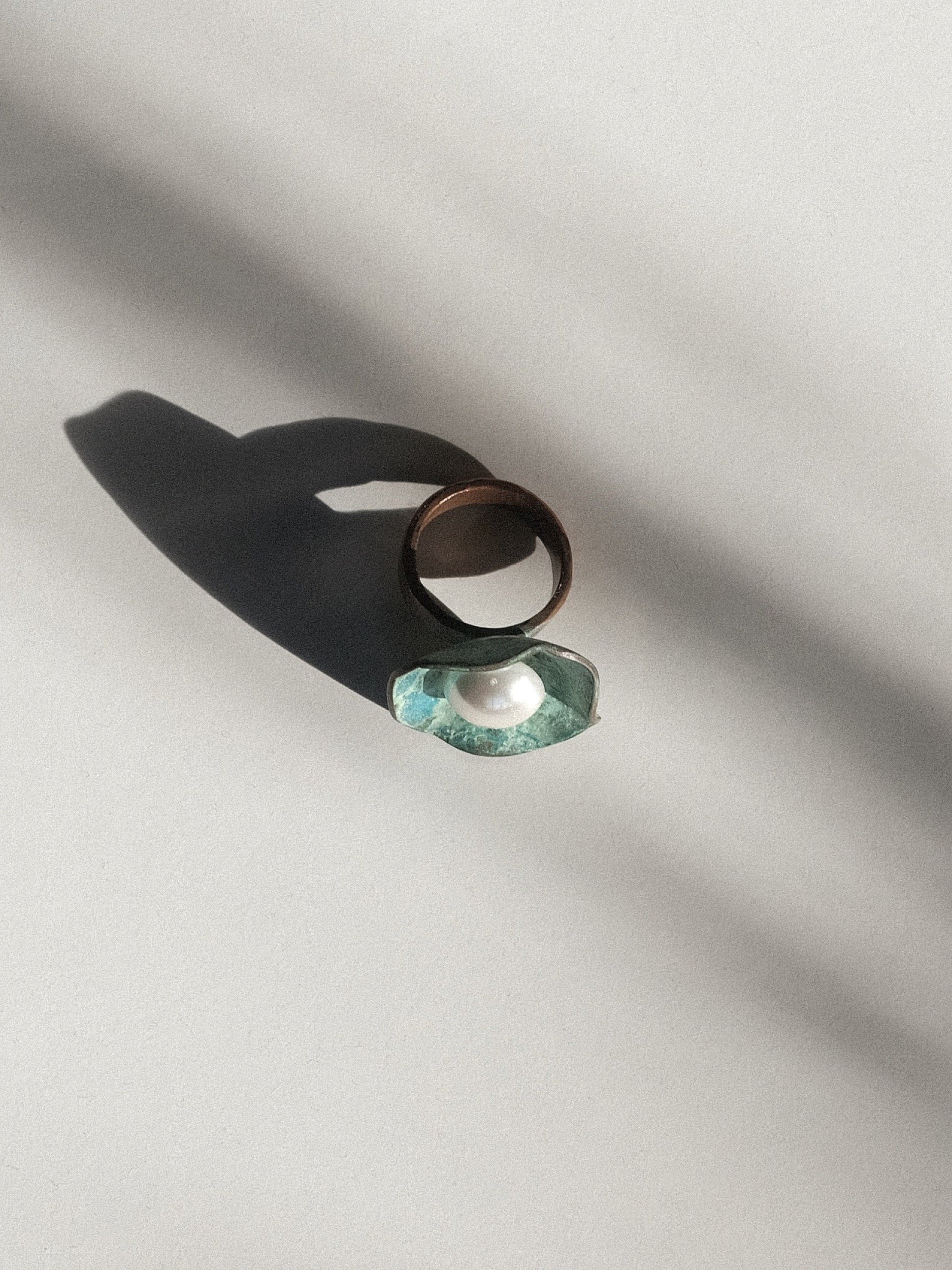 Brutalist Flower Ring Size 7 by Unknown Artist at Kayten Schmidt