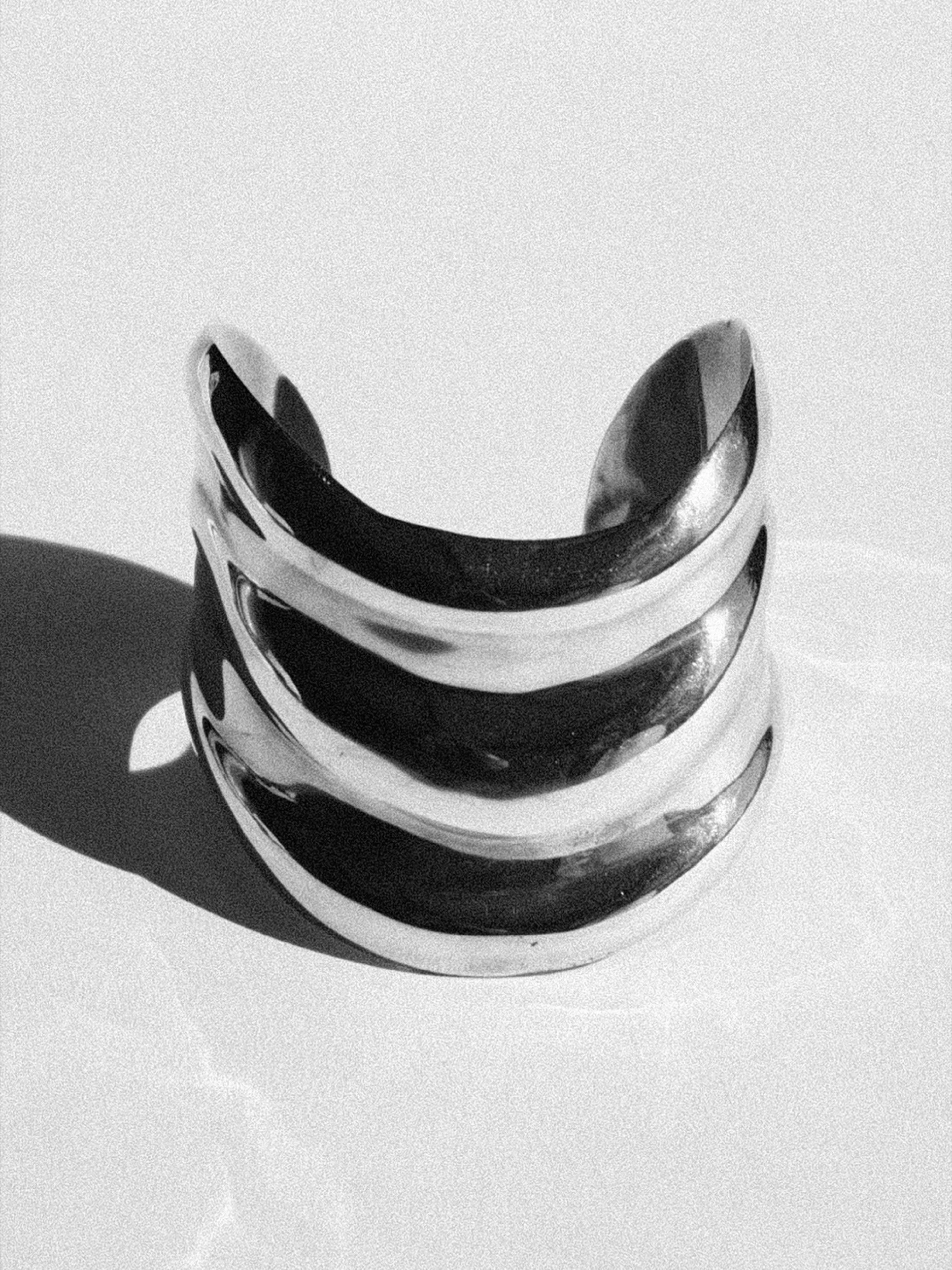 Sterling Silver Ribbed Cuff at Kayten Schmidt