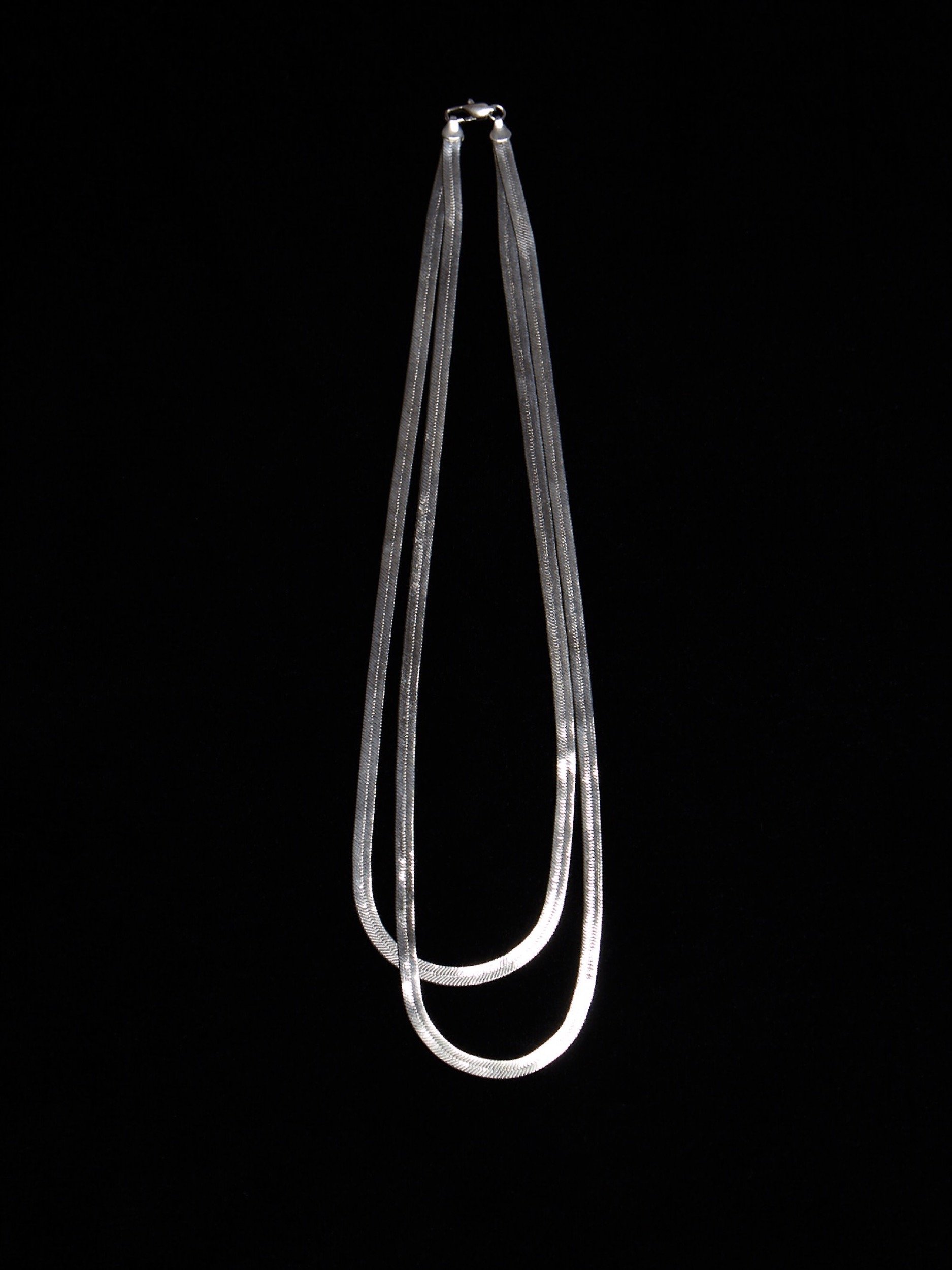 Italian Sterling Double Snake Chain Necklace at Kayten Schmidt