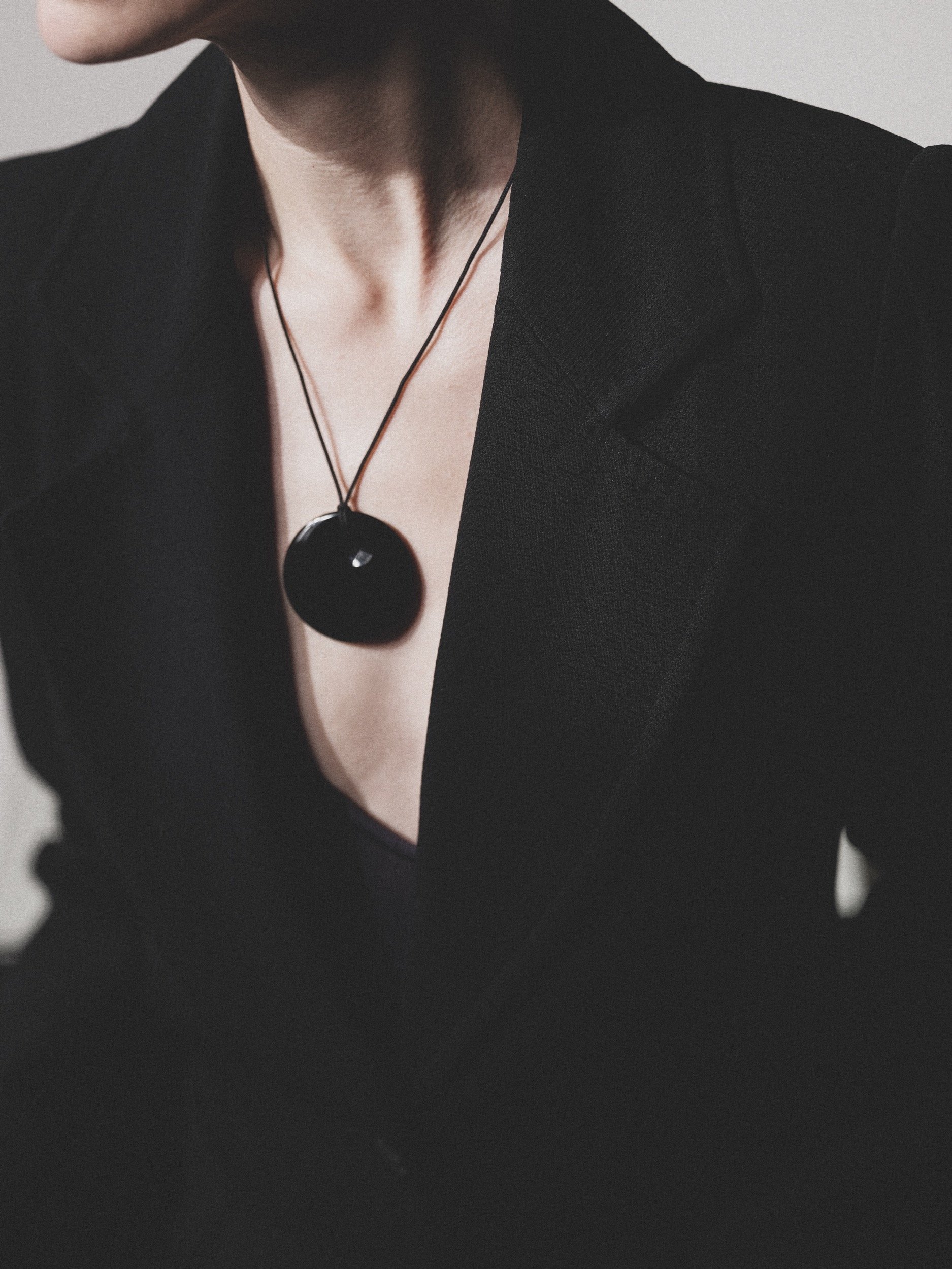 Elsa Peretti Black Lacquer Pendant at Kayten Schmidt