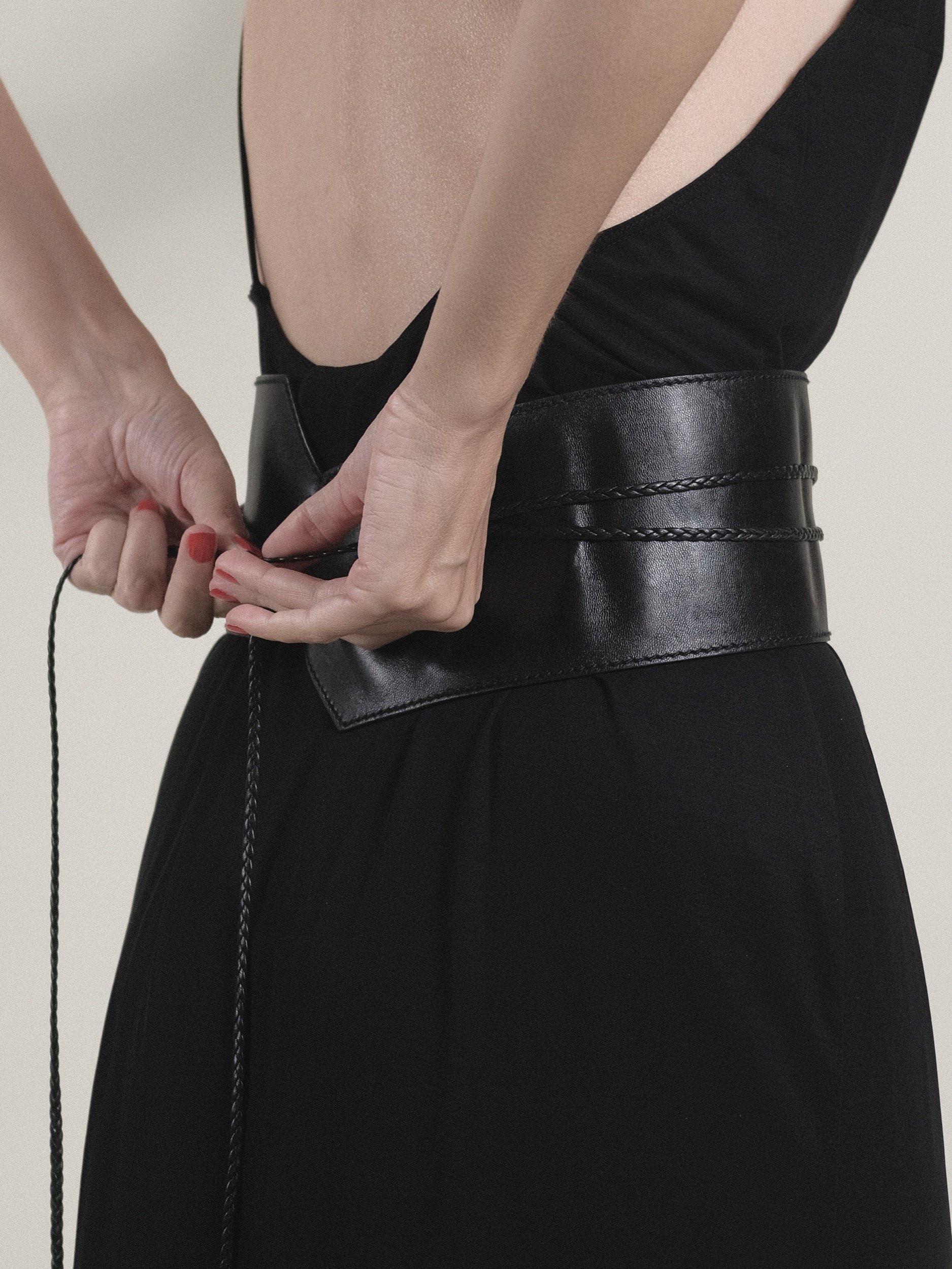 Gucci Tom Ford F/W 2002 Black Leather Obi Belt at Kayten Schmidt