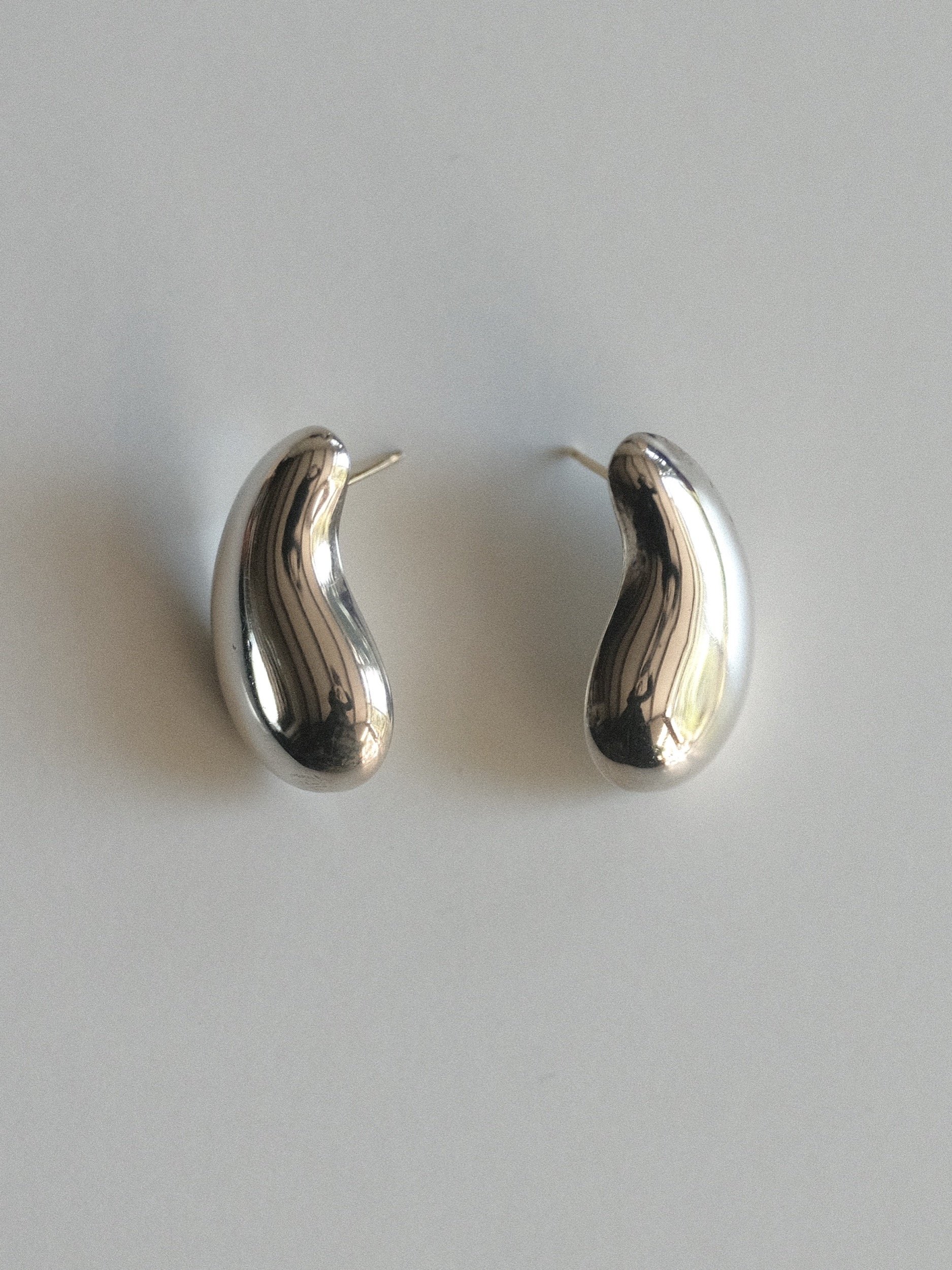 Sterling Silver Modernist Bean Earring at Kayten Schmidt