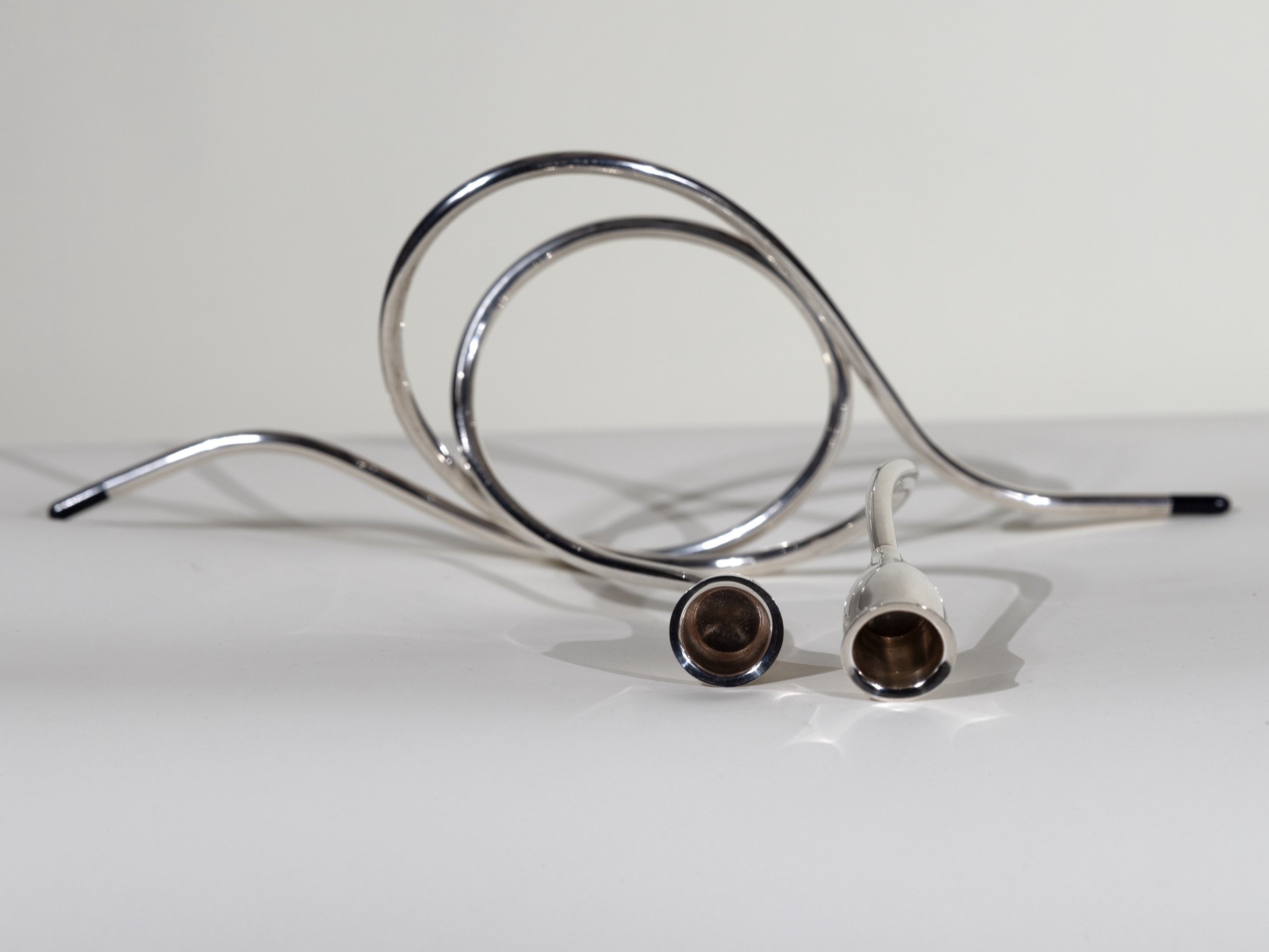 Pair of Marion Anderson Noyes Towle Sterling Silver Serpentine Candlestick at Kayten Schmidt