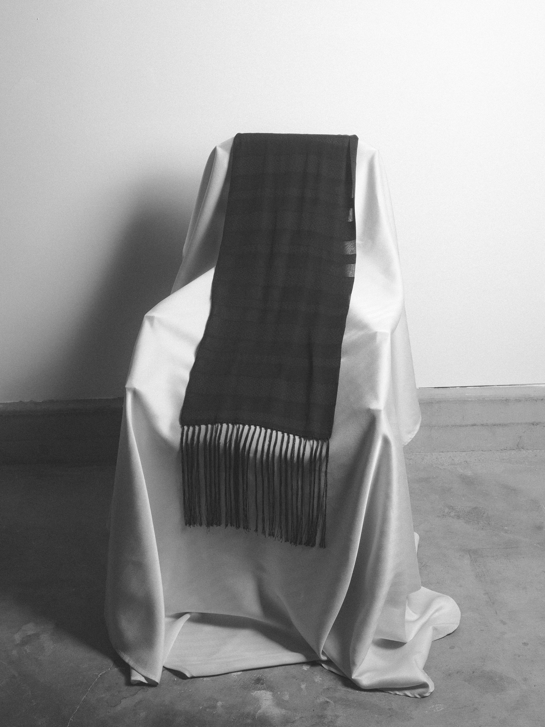 Armani Silk Scarf with Long Fringe 1990's at Kayten Schmidt