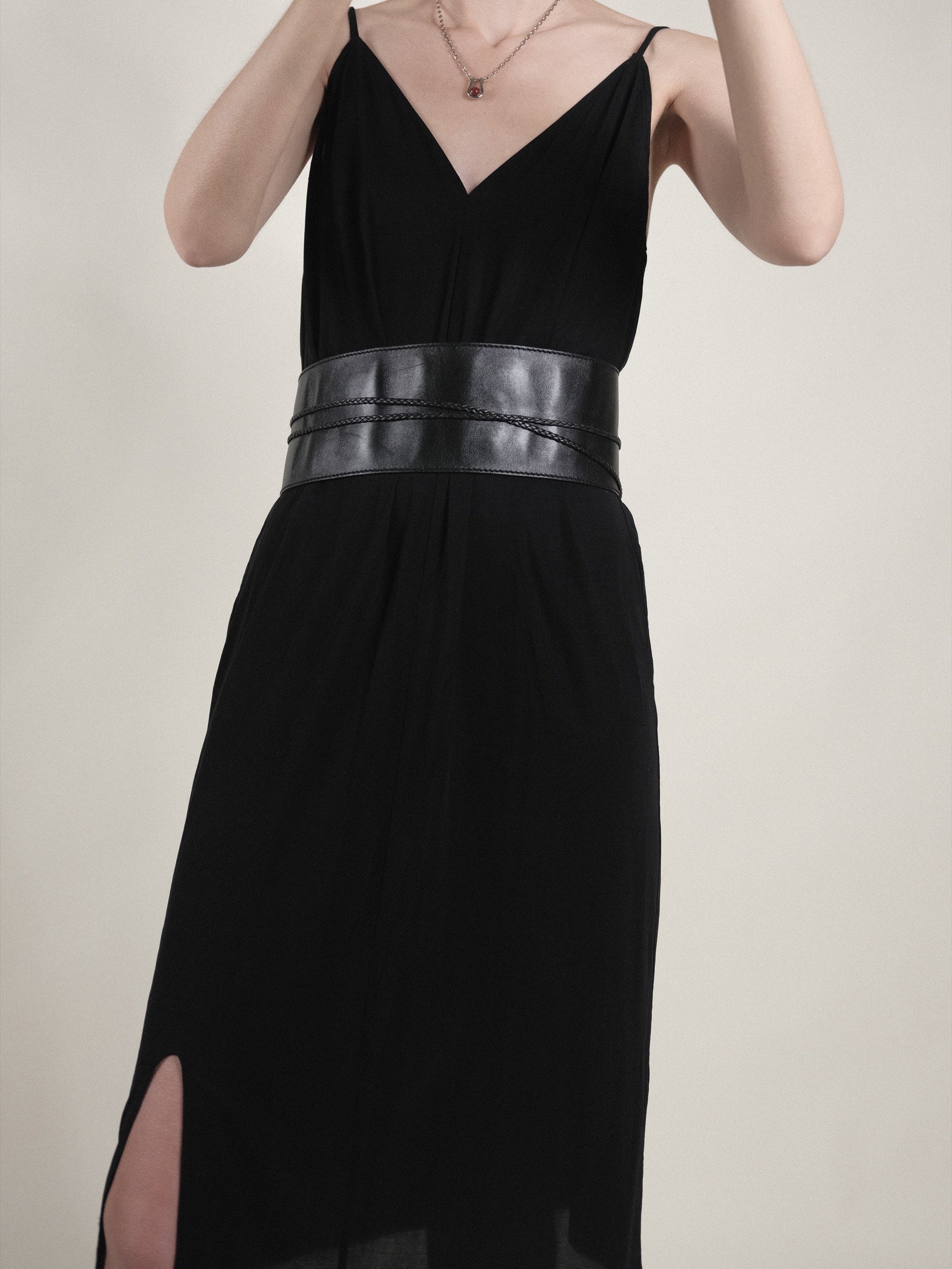 Gucci Tom Ford F/W 2002 Black Leather Obi Belt at Kayten Schmidt