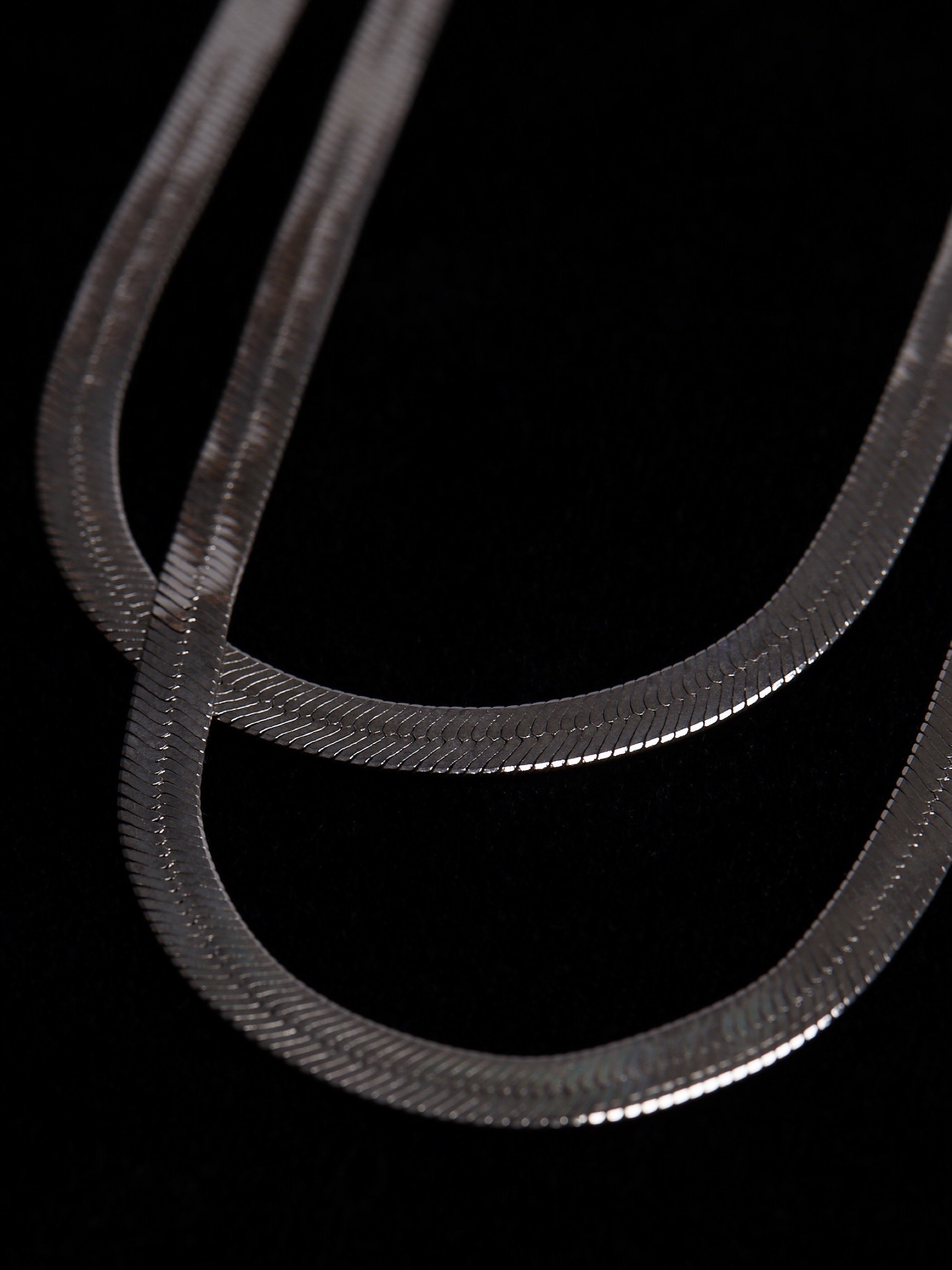 Italian Sterling Double Snake Chain Necklace at Kayten Schmidt
