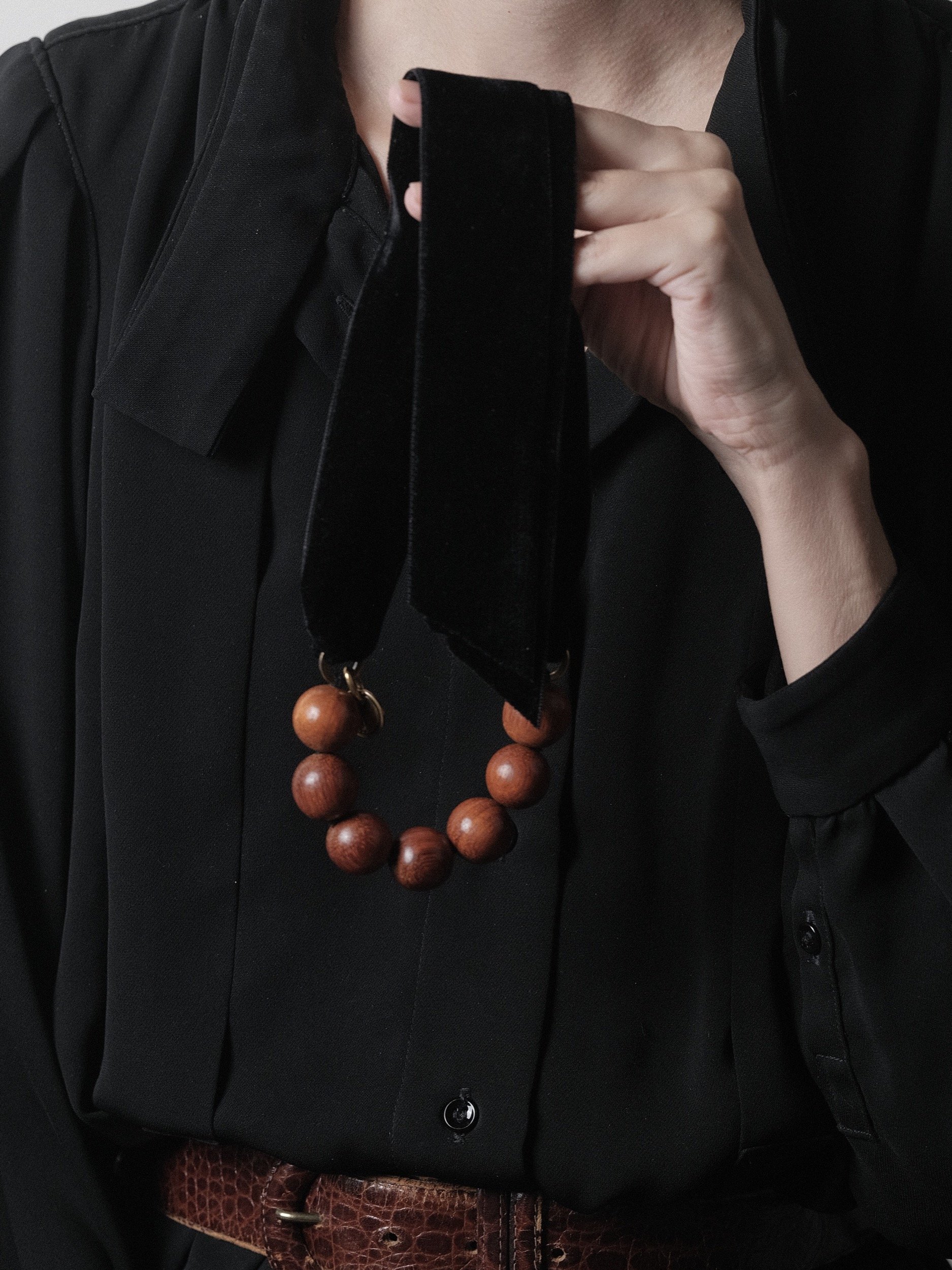 Yves Saint Laurent Wood Necklace at Kayten Schmidt