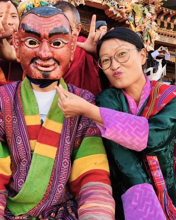 Colourful shenanigans at Thimpu Festival with Ap Drep &amp; Guide @galley9132