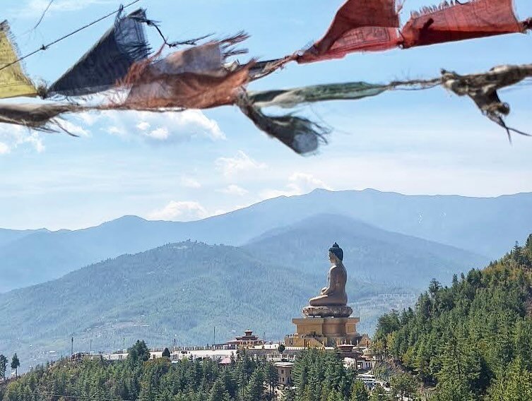 High above Thimpu town, the awe inspiring Dordenma Buddha statue is said to bestow blessings of peace, and happiness upon the whole world. 
The hiking and biking opportunities up here certainly make all our guests happy!