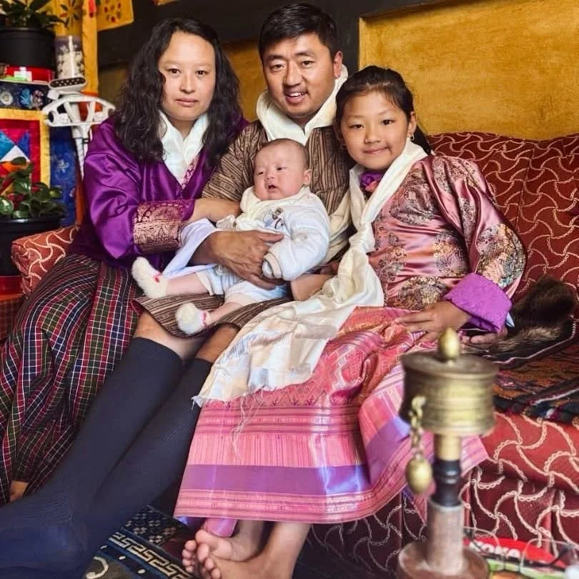 Introducing the newest member of our family who was named at the Palace of Great Happiness in Punakha yesterday. Welcome to the world Namgay Tshewang Wangchuk (which means &ldquo;victorious, studious King of Dragons&rdquo;). Congratulations to mum De