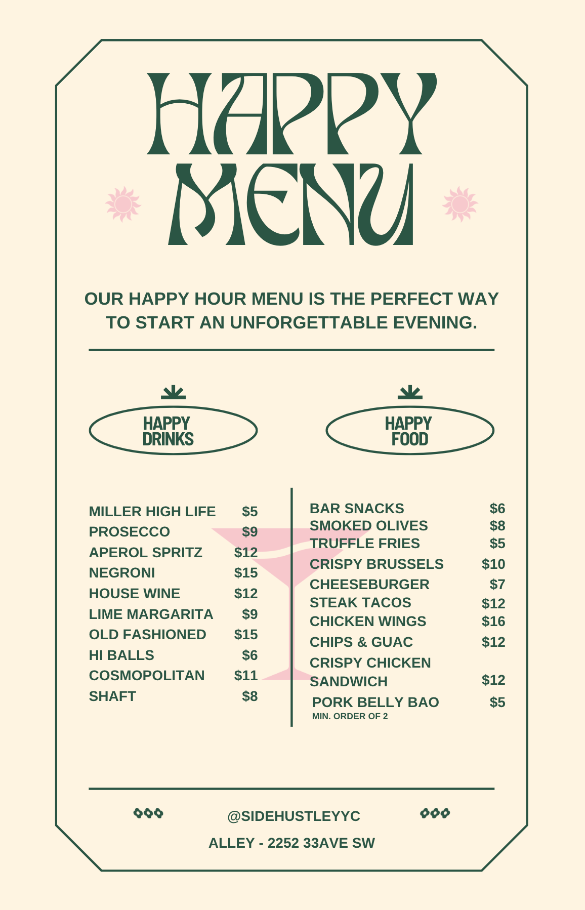 Happy Hour Menu