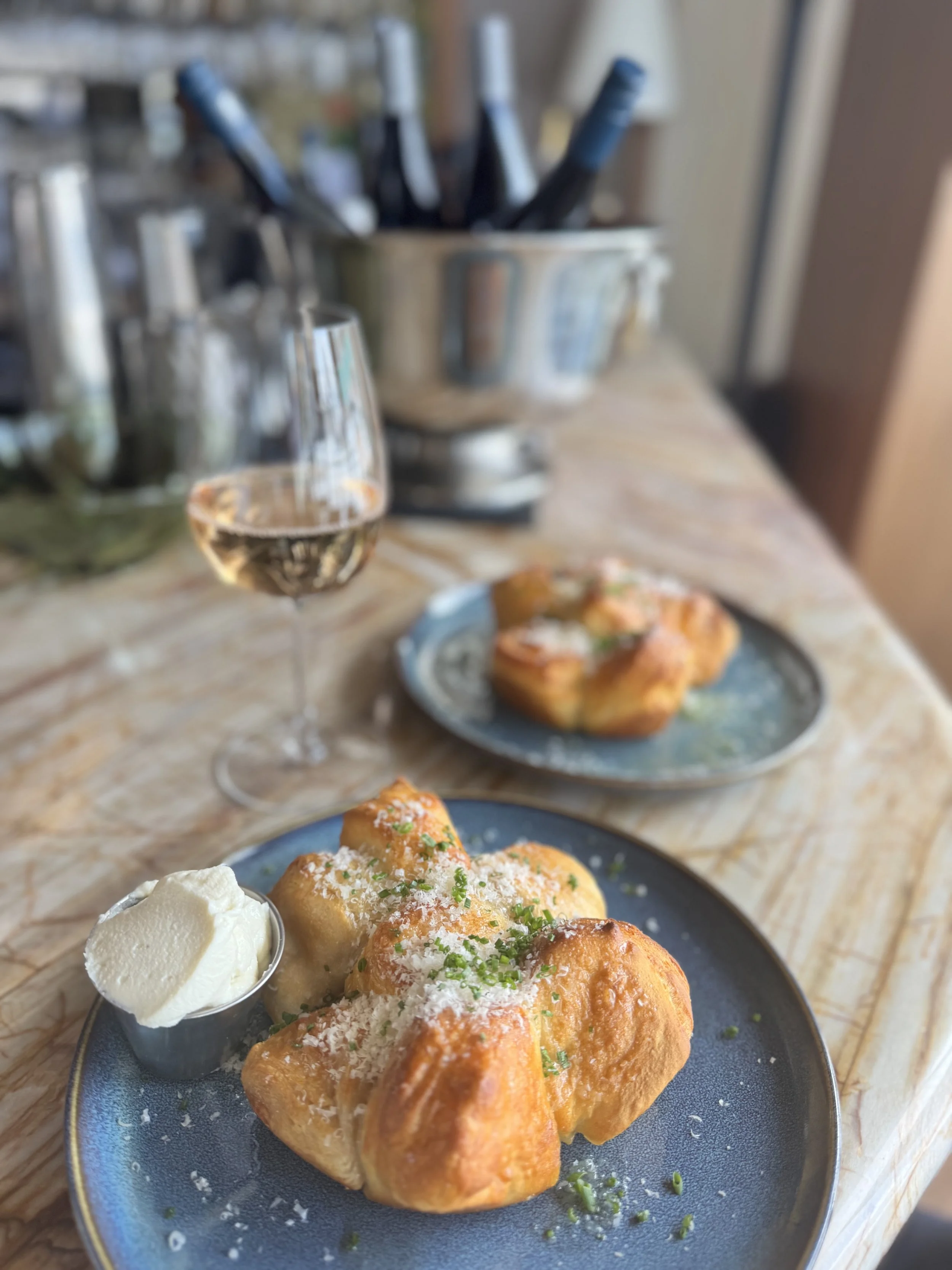 Truffle Honey Butter Pull Apart Bread with Chives & Parmesan