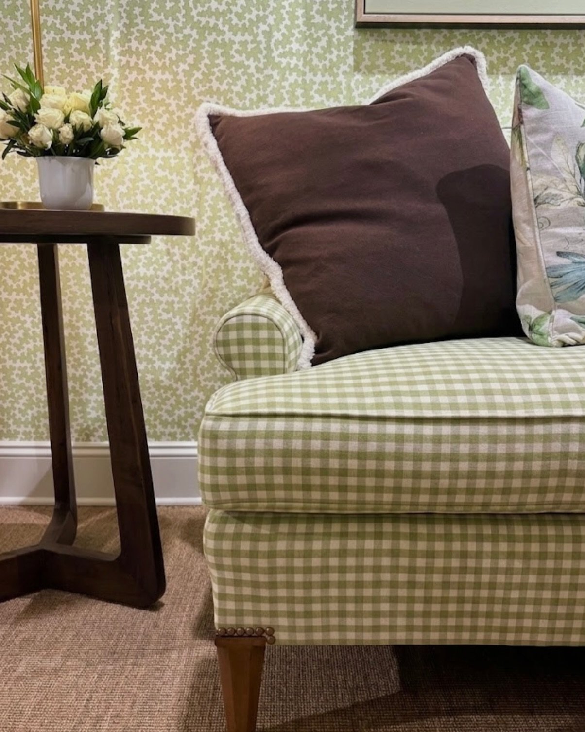 I love how this space relies on pattern rather than high contrast to tell a story. Keeping the palette simple yet varying the prints adds a beautiful, layered depth that feels lived-in and inviting.