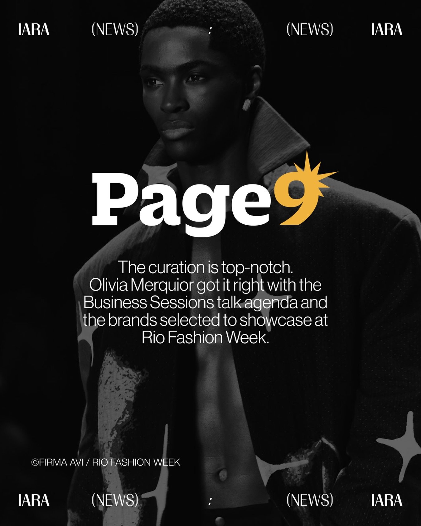 @oliviamerquior featured in a post about Rio Fashion Week by Vin&iacute;cius Guidini for @page9.