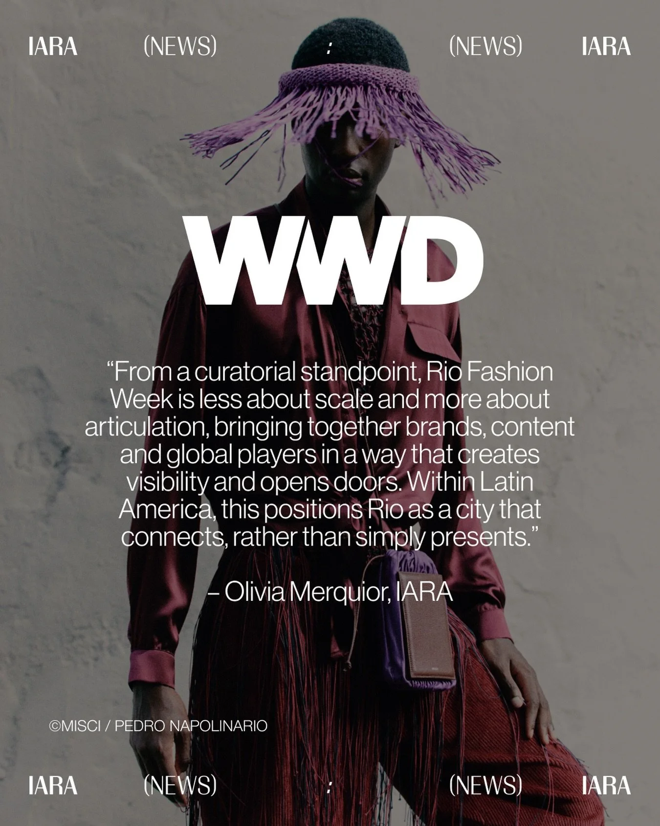 @oliviamerquior featured in &ldquo;Rio Fashion Week Debuts as Brazil&rsquo;s New Global Fashion Hub&rdquo; by Andrea Onate for @wwd.