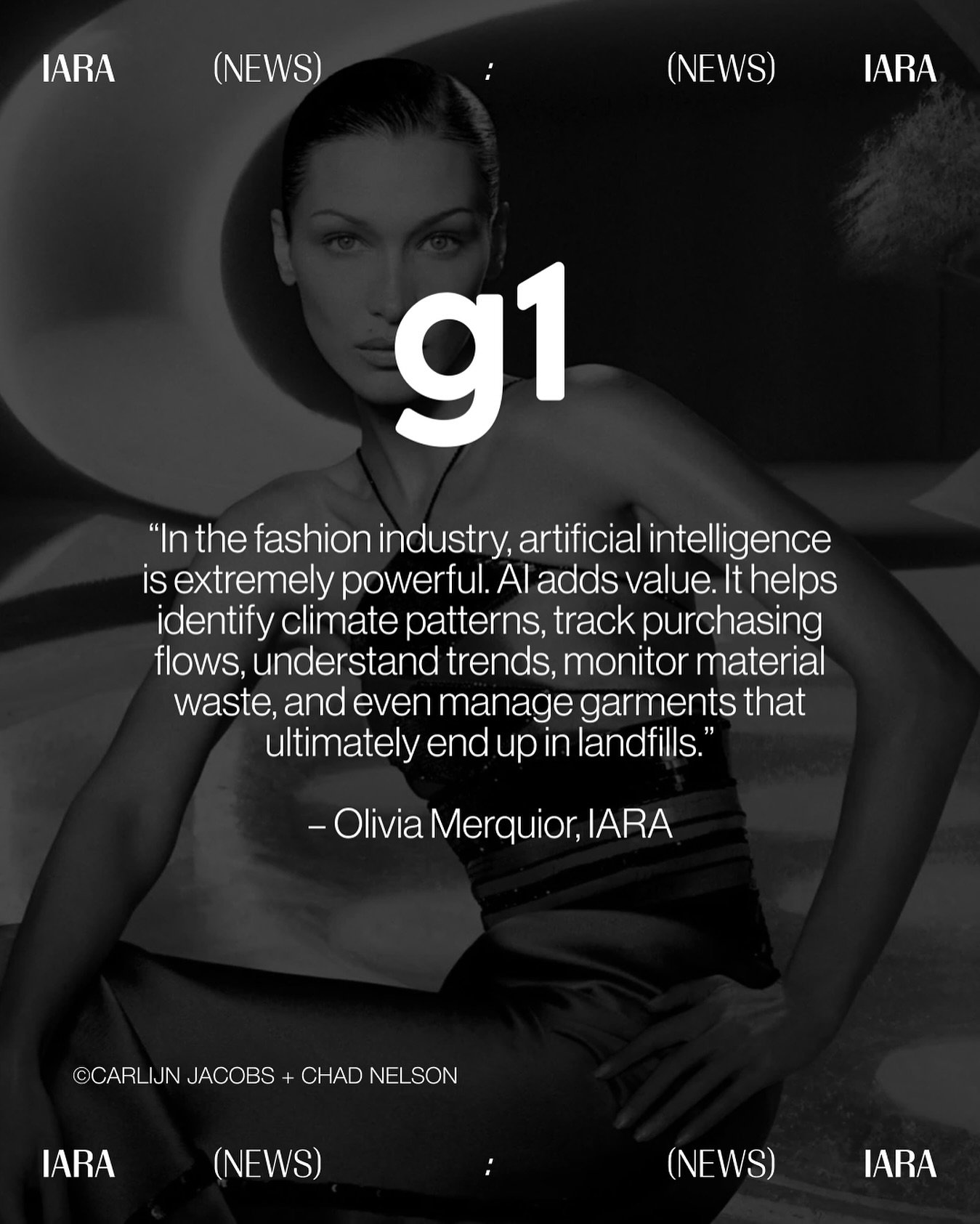 @oliviamerquior featured in &ldquo;Modelos feitas por IA ganham cada vez mais espa&ccedil;o no mundo moda e irritam profissionais do setor&rdquo; by Marina Louren&ccedil;o for @portalg1.