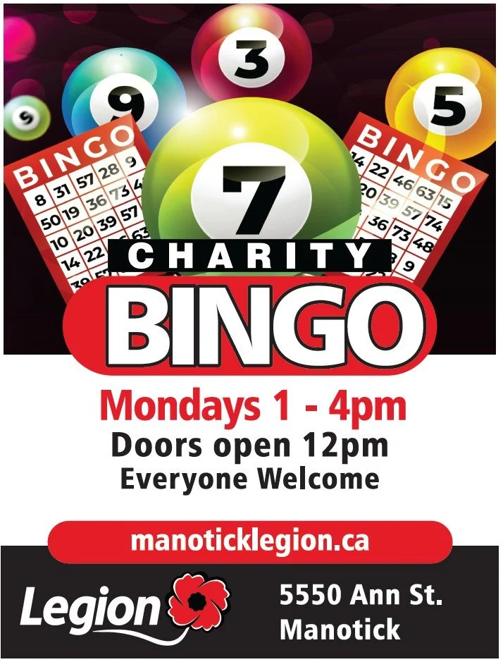 Bingo at the Manotick Legion