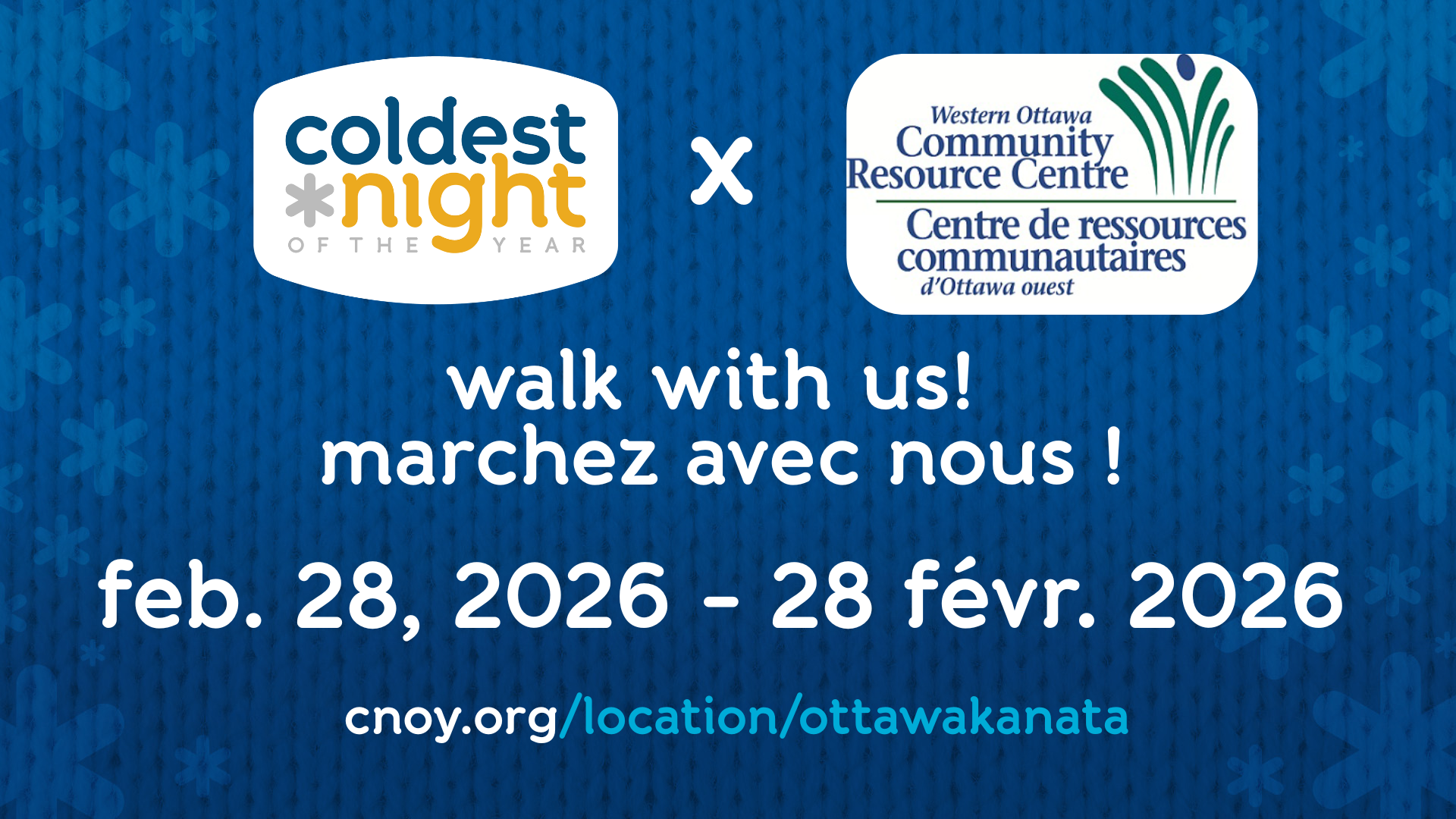 Coldest Night of the Year 2026: Walk for West Ottawa Community Resource Centre 