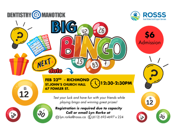Big Bingo! hosted by Rural Ottawa South Support Services