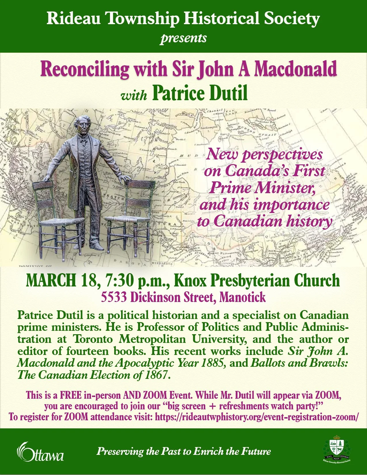 Reconciling with Sir John A Macdonald presented by the Rideau Township Historical Society