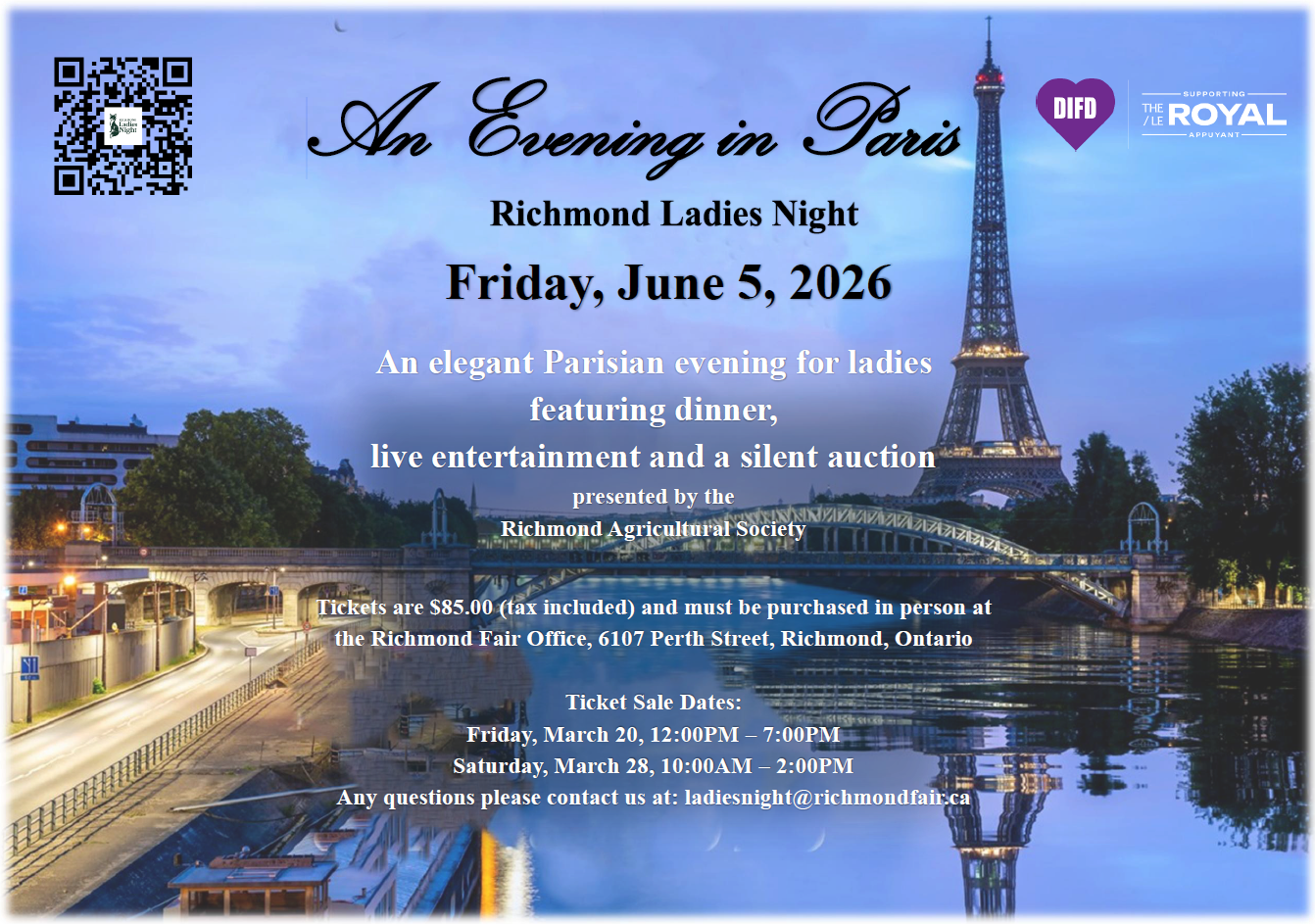 An Evening in Paris – Richmond Ladies Night