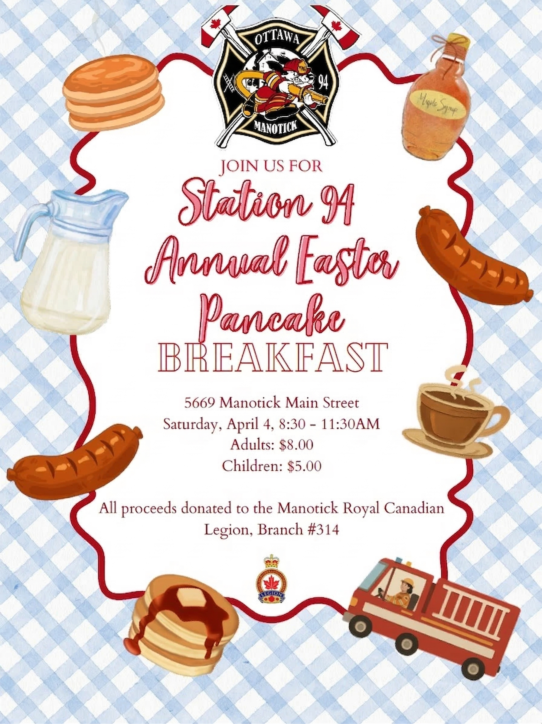 Manotick Firefighters' Easter Pancake Breakfast