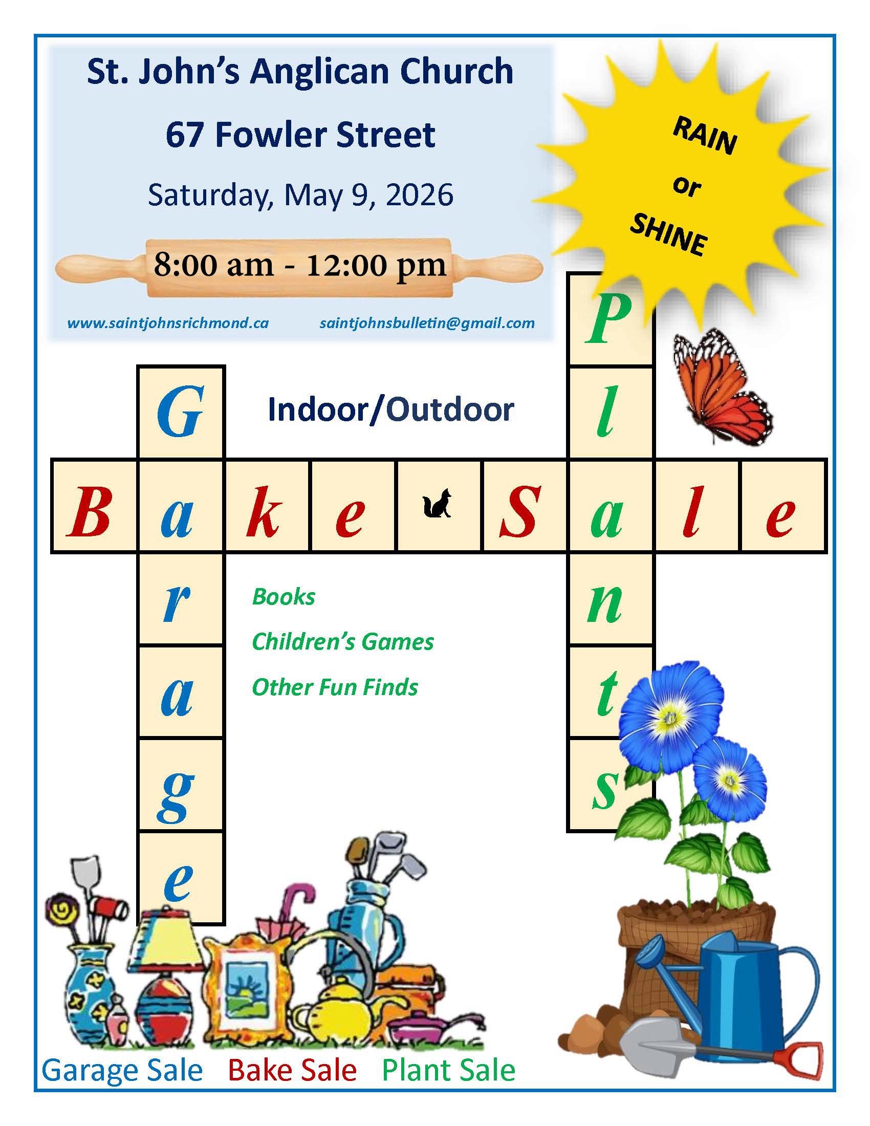 St. John’s Community Garage, Bake, and Plant Sale