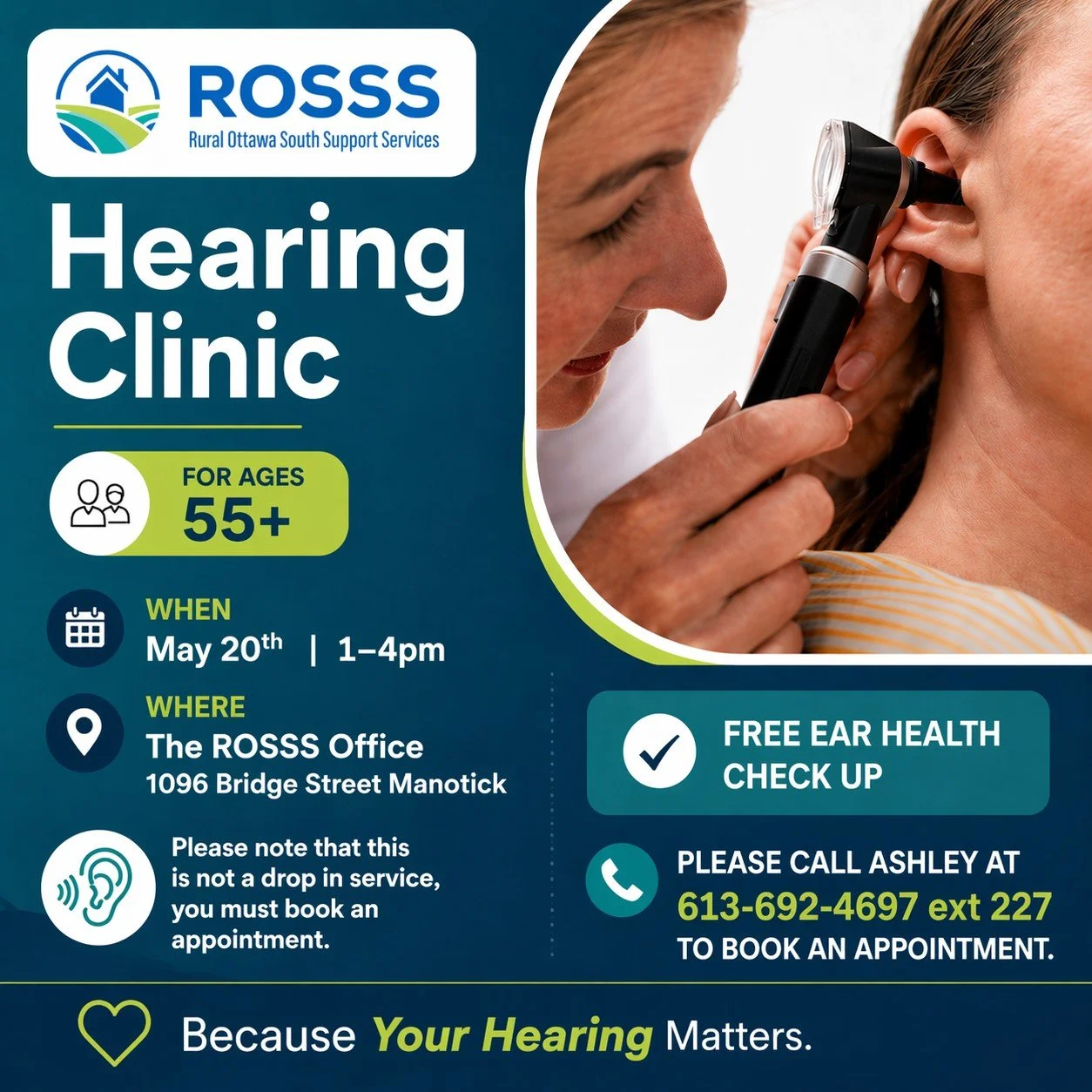 Hearing Clinic for 55+ at ROSSS