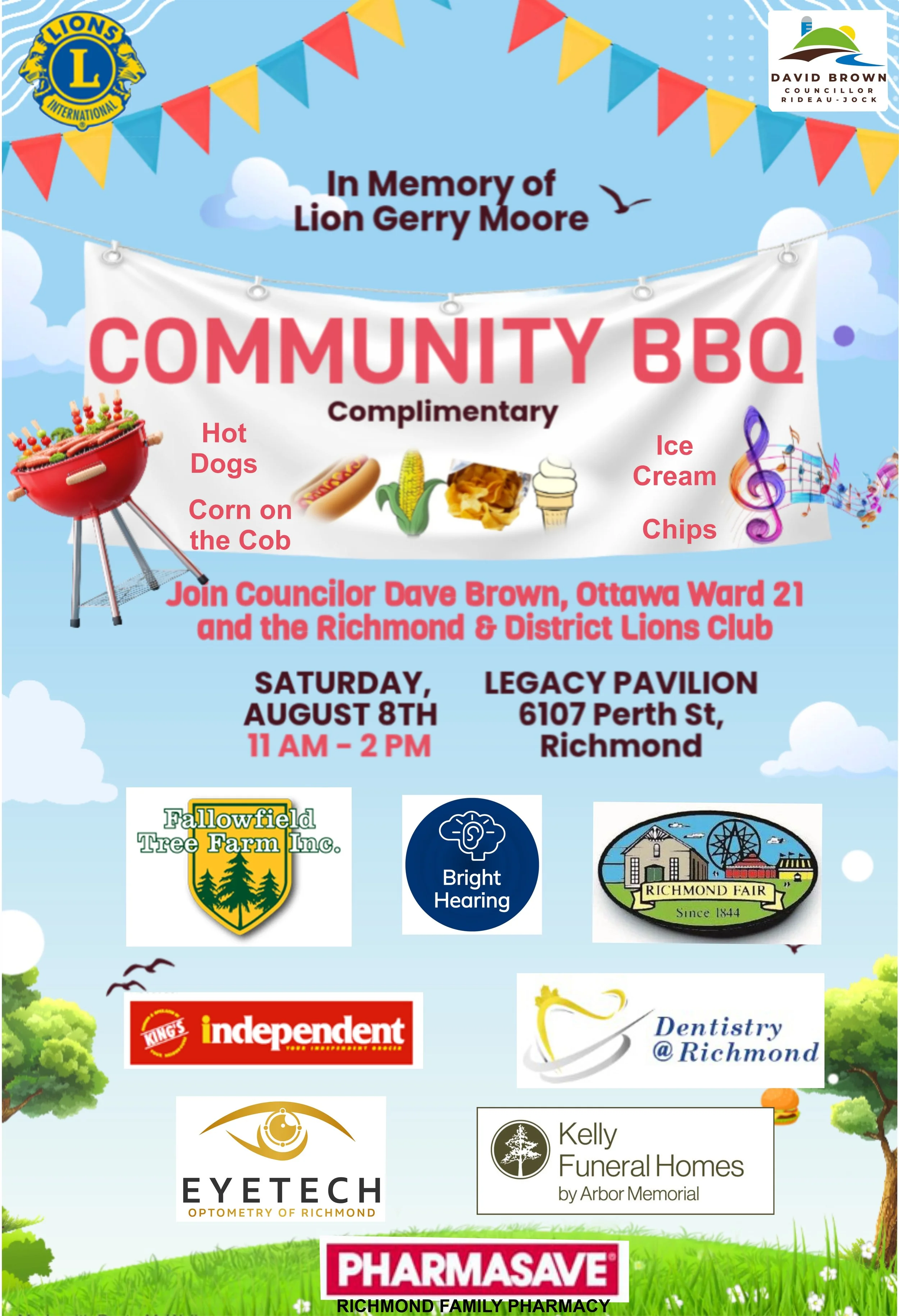 Community BBQ in Memory of Lion Gerry Moore