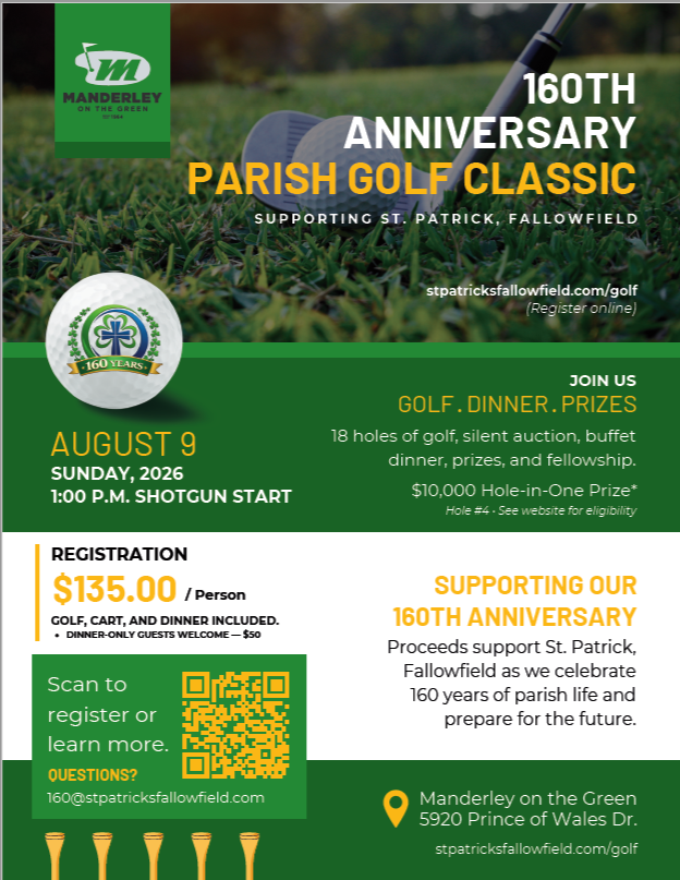 St. Patrick’s Fallowfield – 160th Anniversary Golf Classic