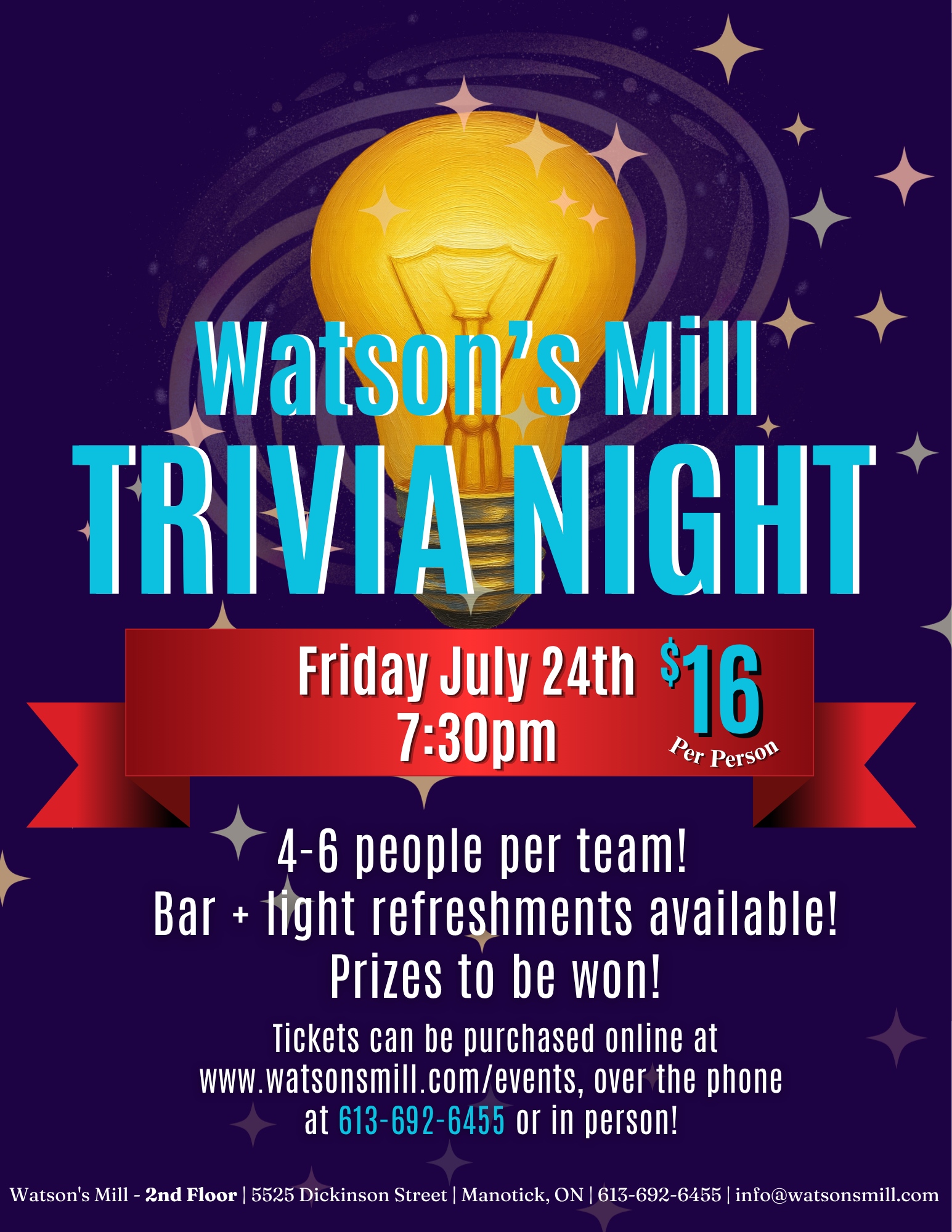 Trivia Night at Watson’s Mill
