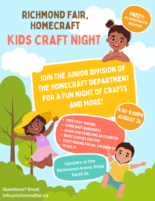 Richmond Fair, Homecraft - Kids Craft Night 