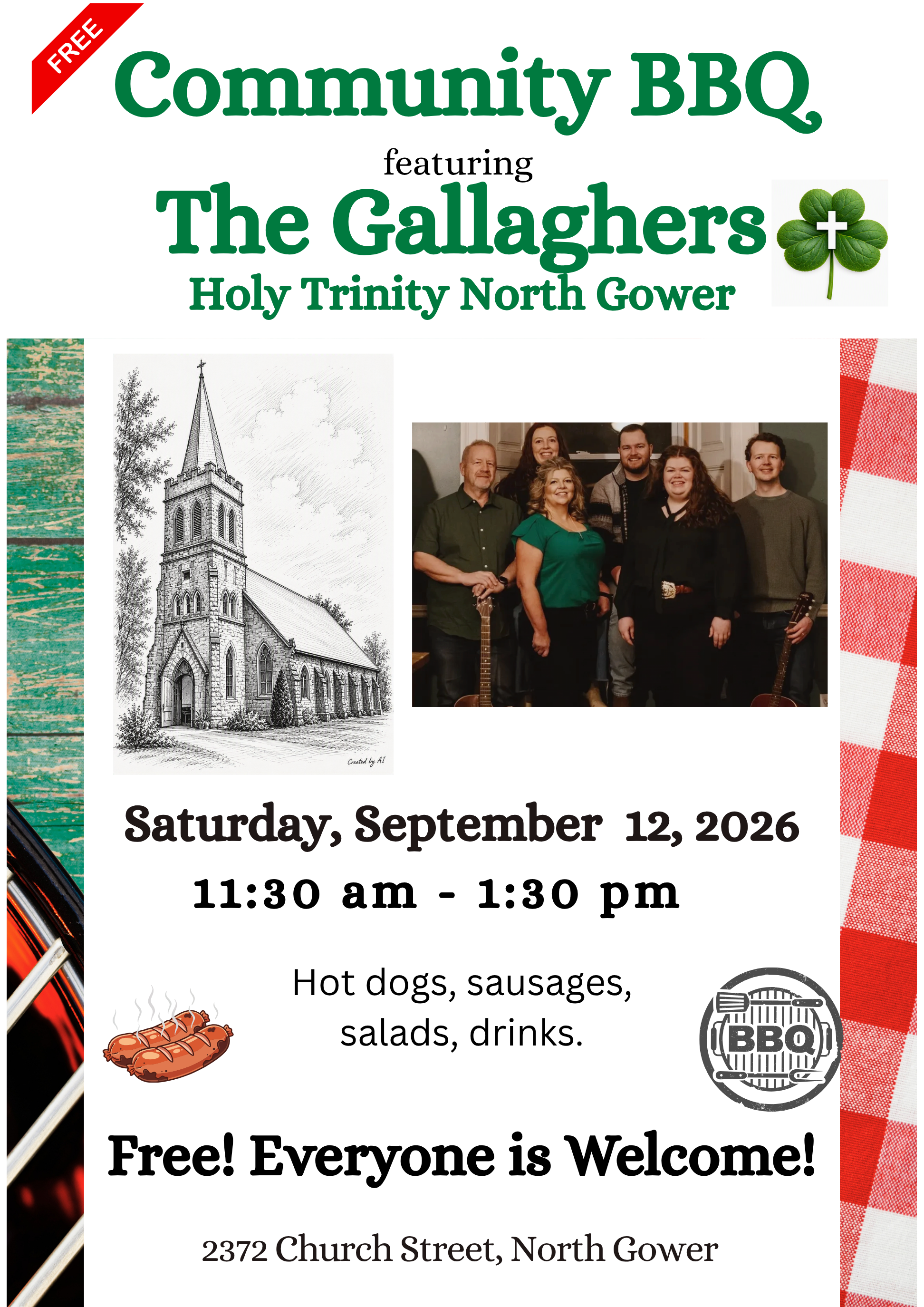 Community BBQ featuring The Gallaghers