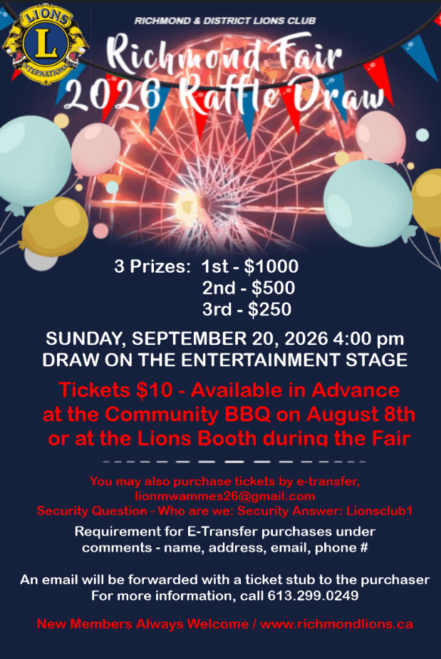 Richmond Fair Raffle Draw