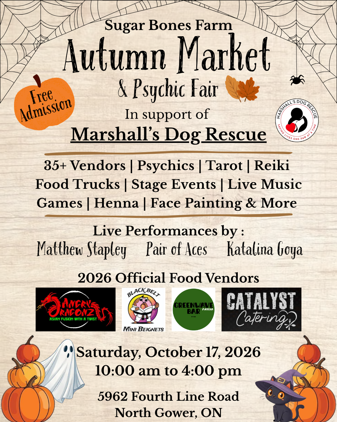 Sugar Bones Farm Autumn Market &amp; Psychic Fair