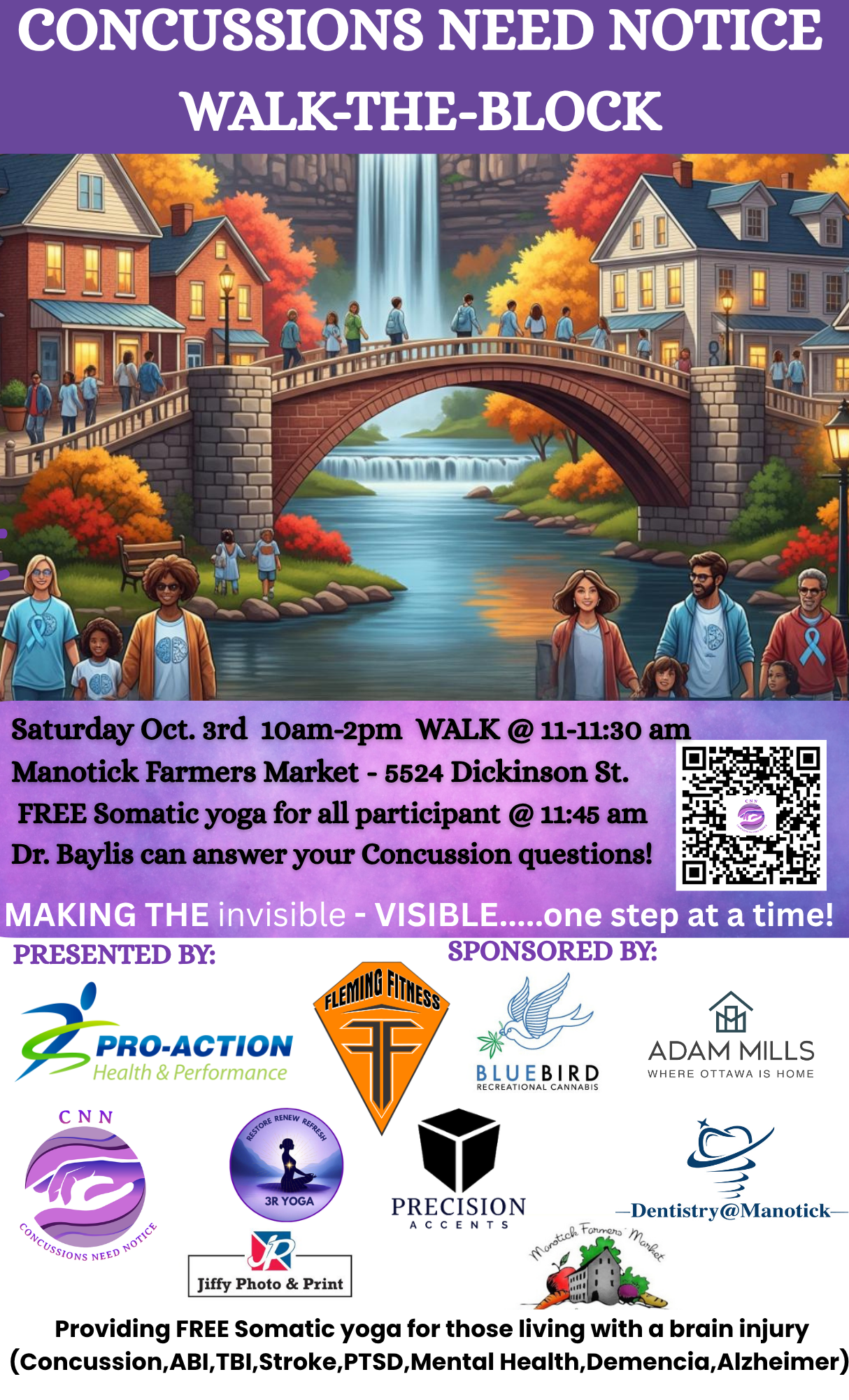 Concussions Need Notice Walk-the-Block