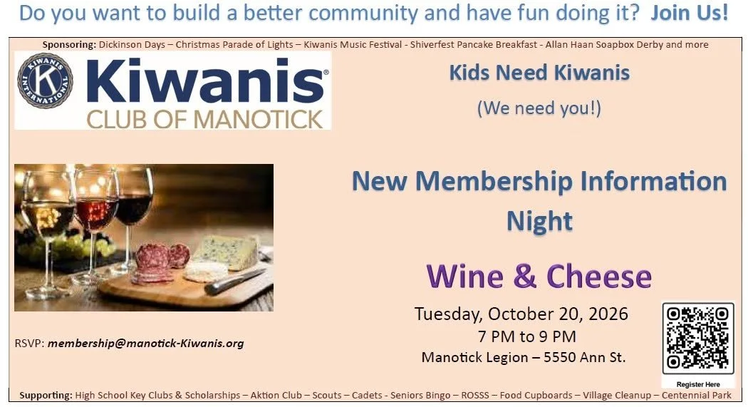 Kiwanis Club of Manotick New Member Information Night