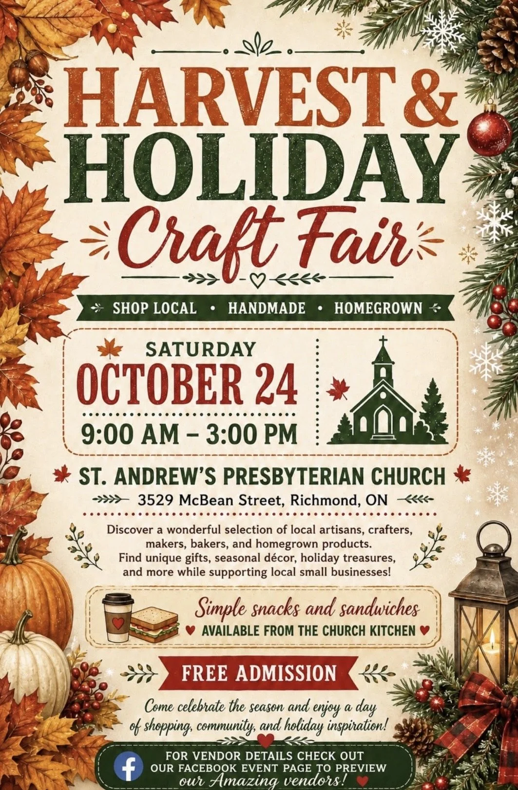 Craft Fair at St Andrew’s Presbyterian Church, Richmond 